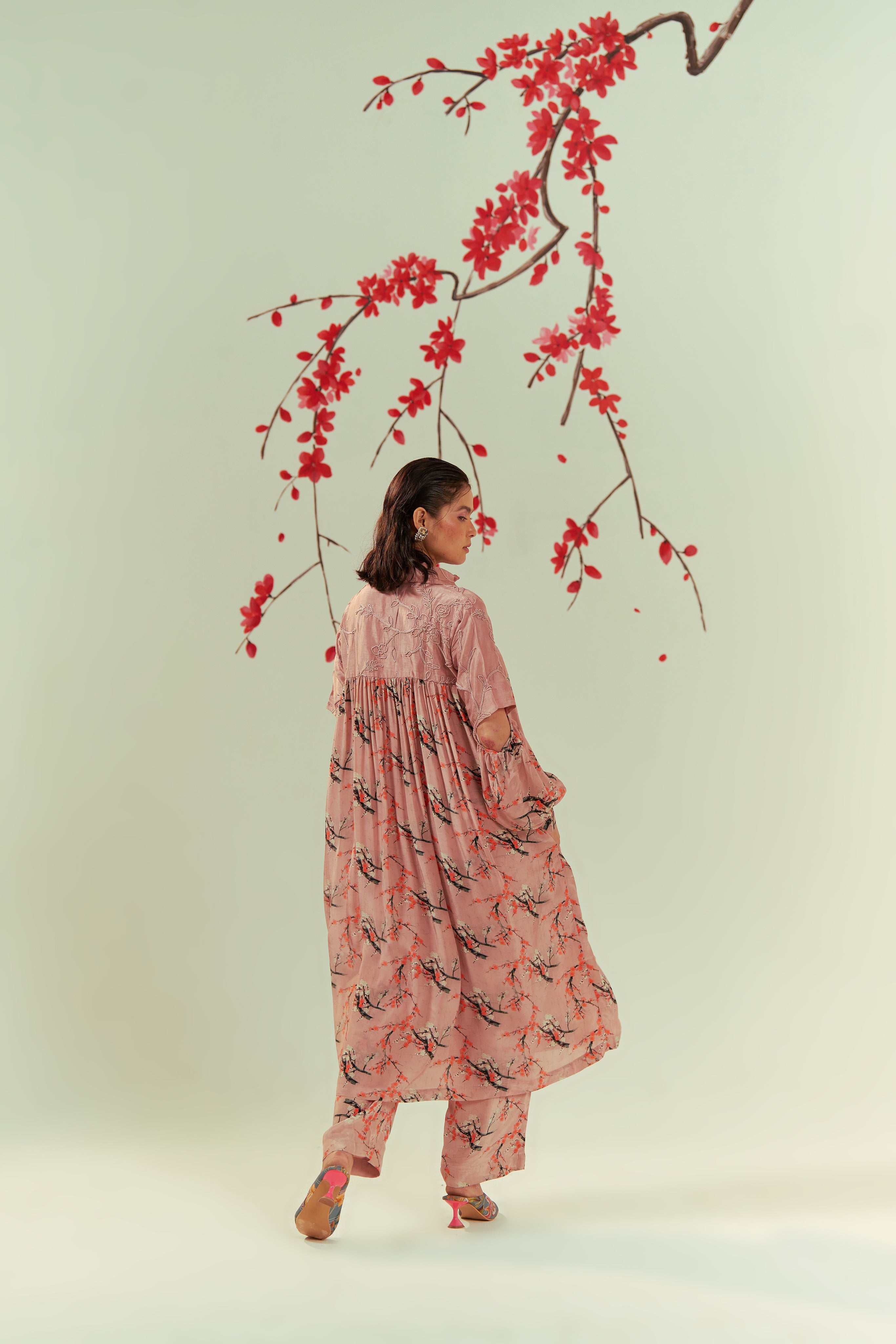 Mizu Gathered Tunic With Pants Co-ord Set
