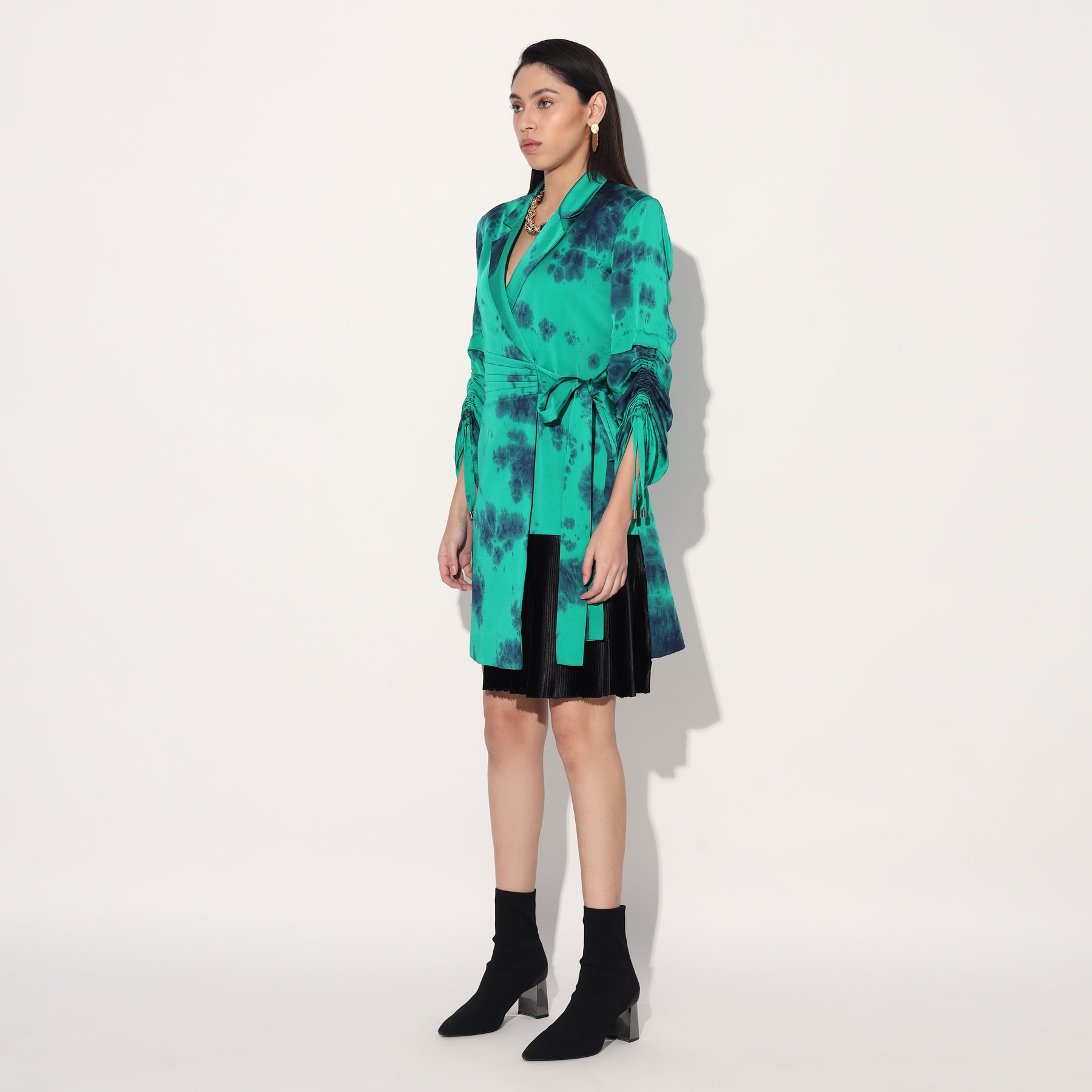TIE DYE JACKET DRESS