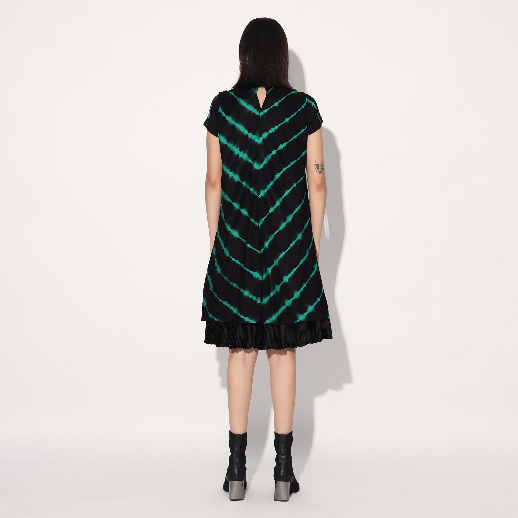 A-LINE STRIPS DRESS