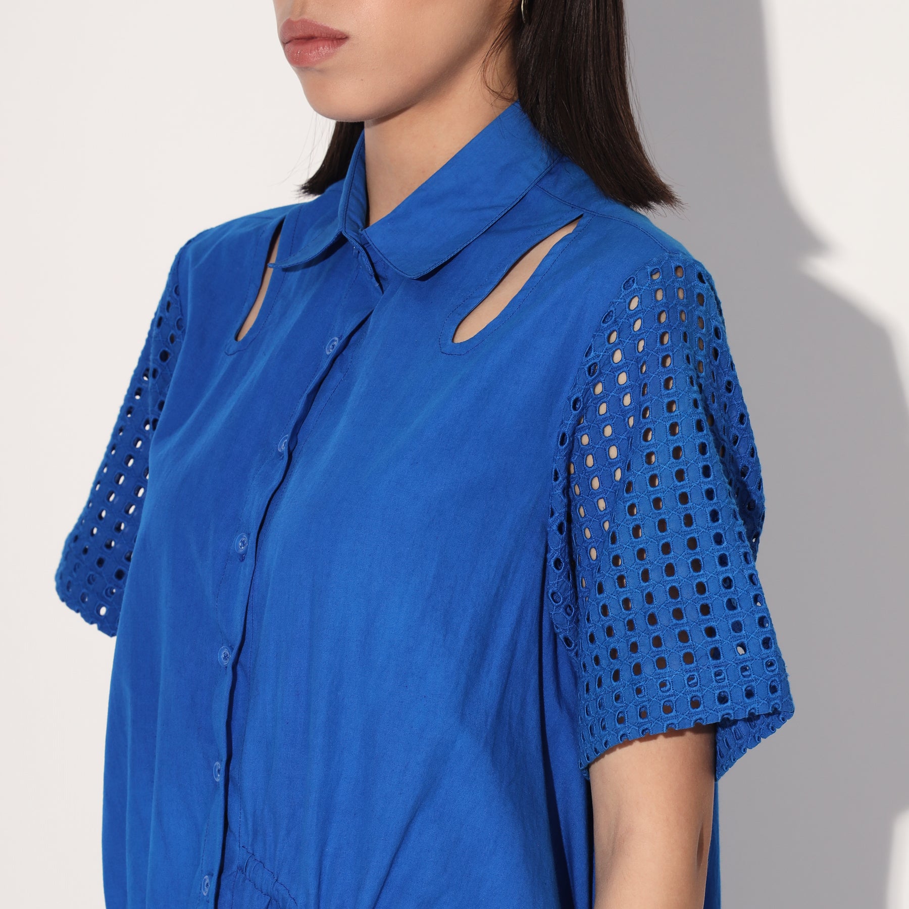 A-LINE RUCHED DRESS