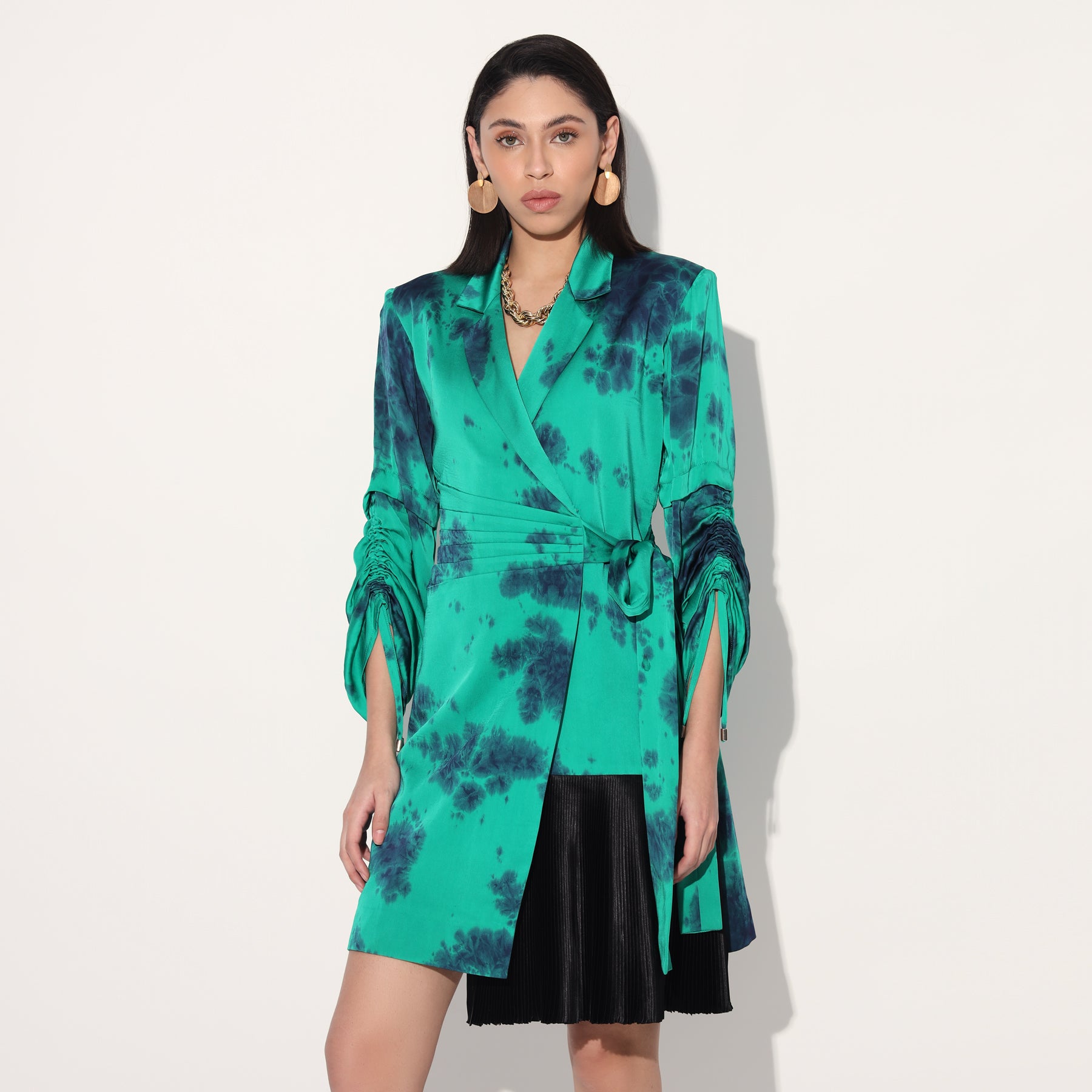 TIE DYE JACKET DRESS