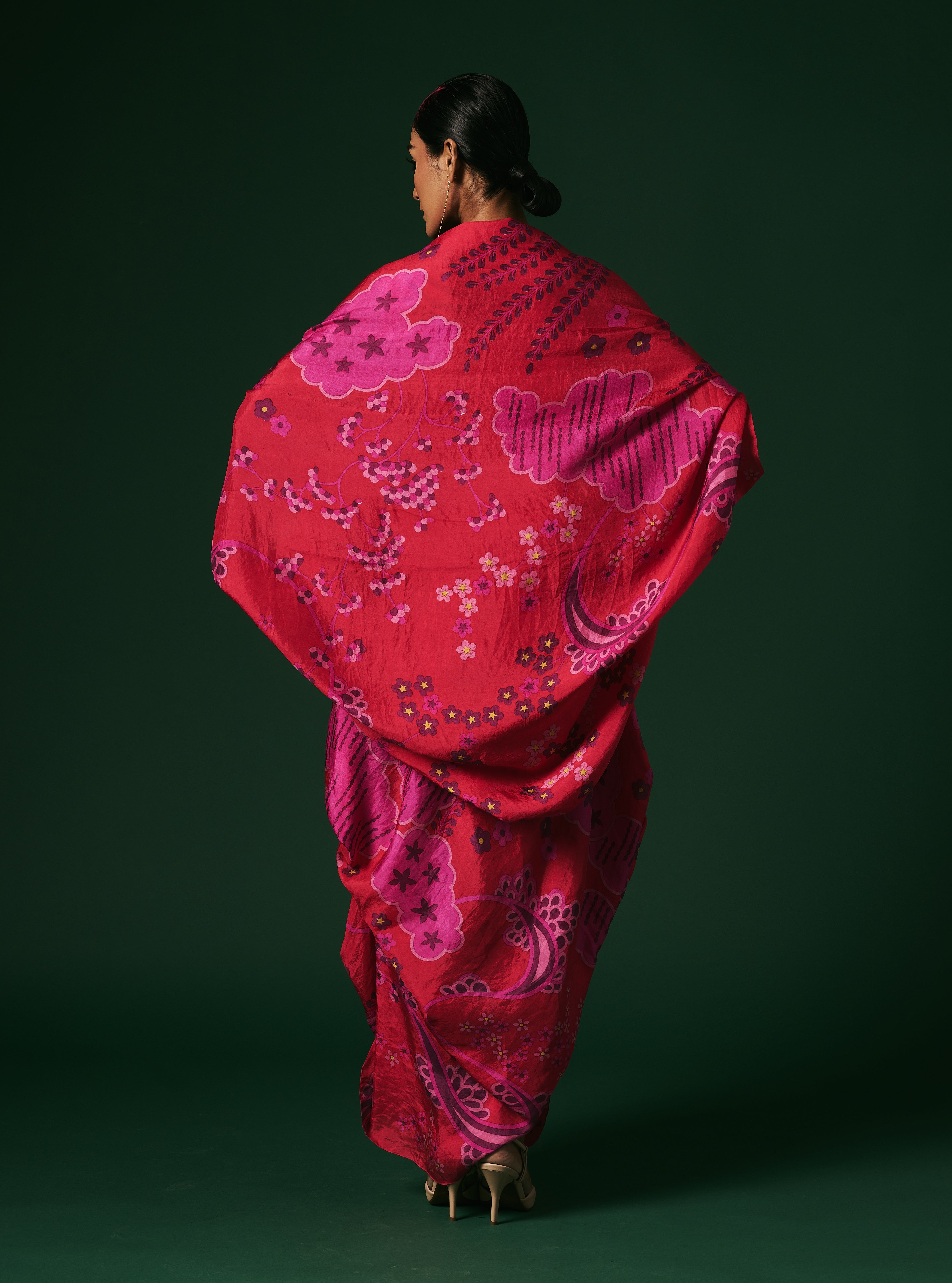 DRESS WITH CAPE