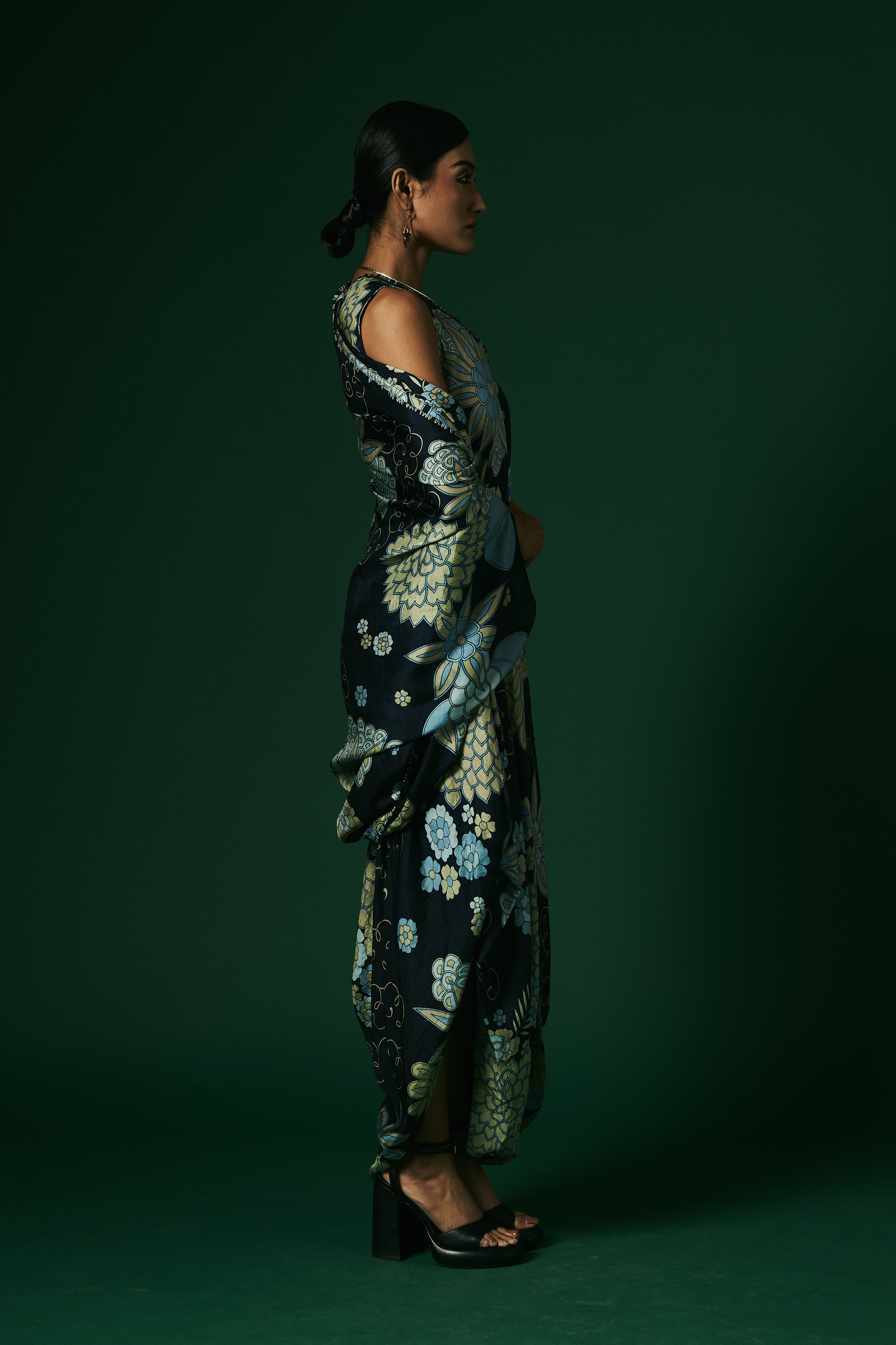 DRESS WITH CAPE