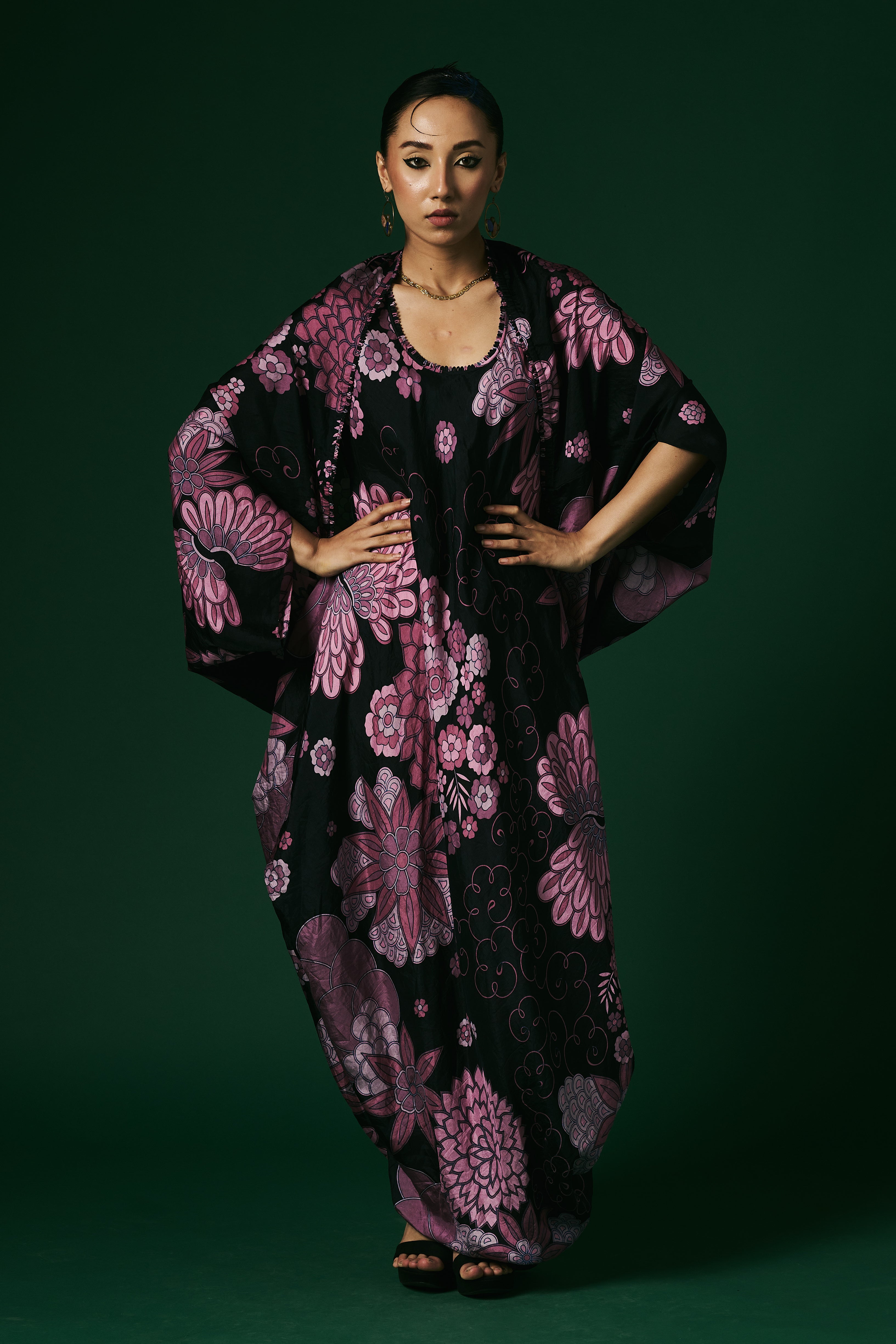 DRESS WITH CAPE