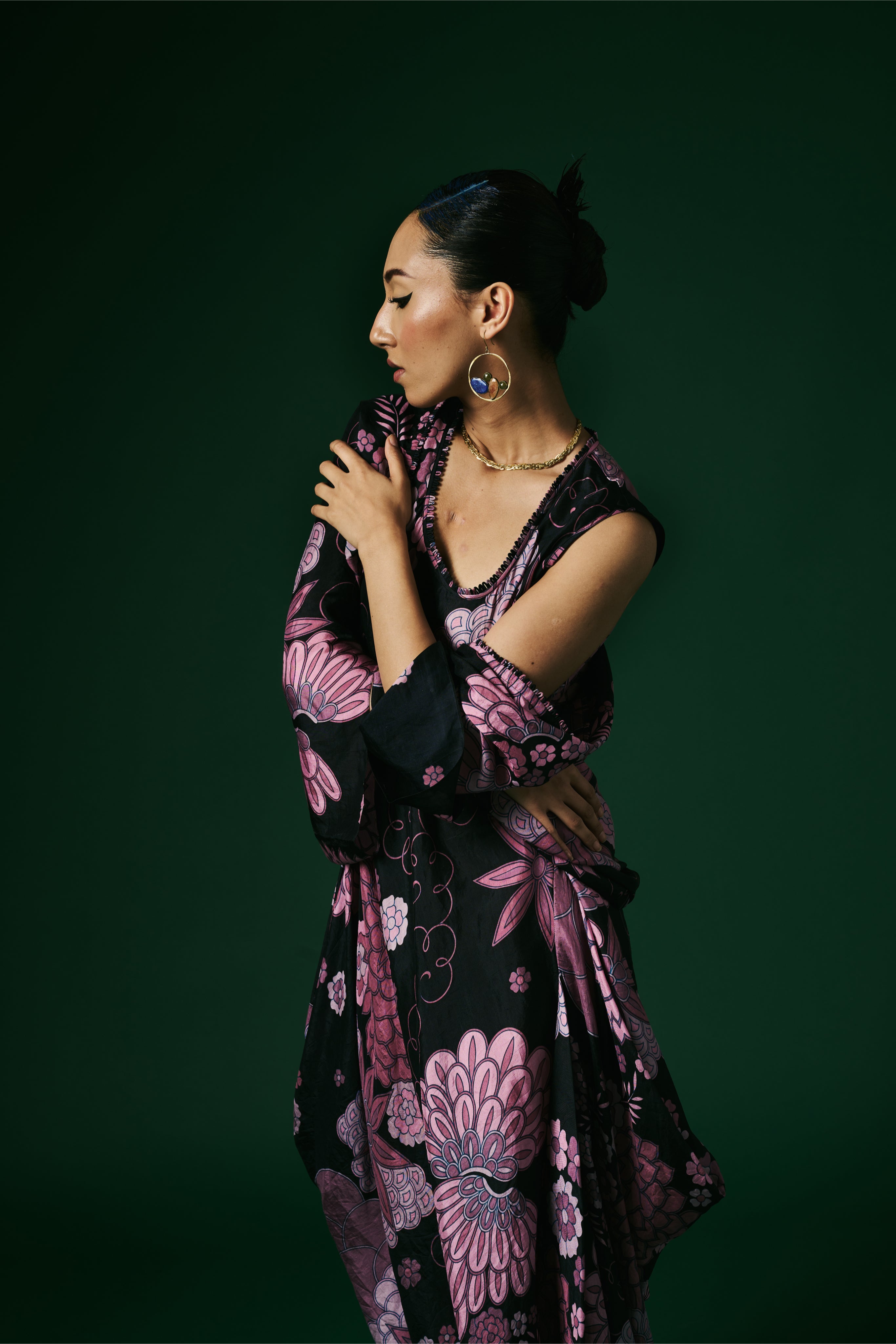 DRESS WITH CAPE