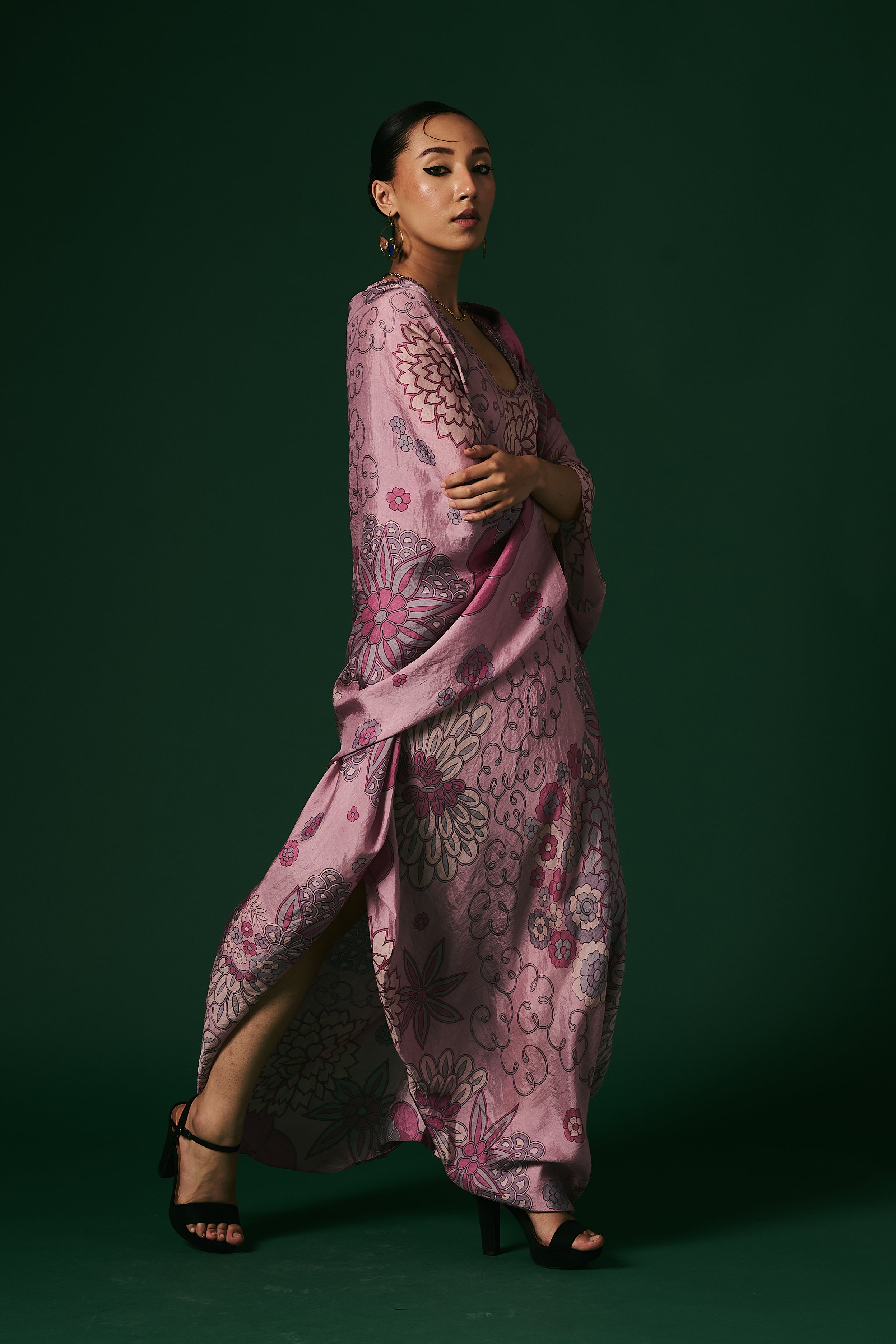 DRESS WITH CAPE