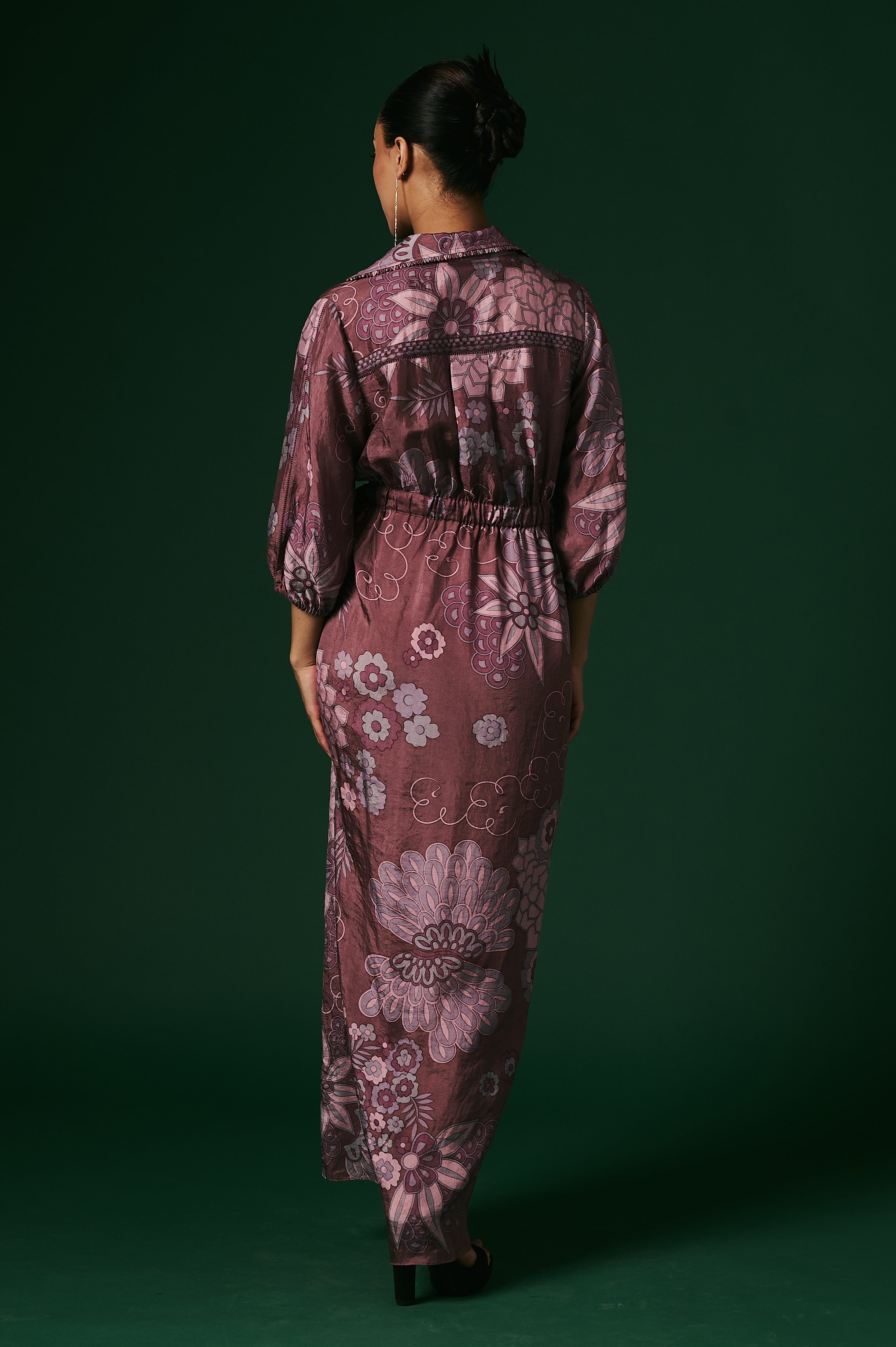 DRAPED WRAP DRESS