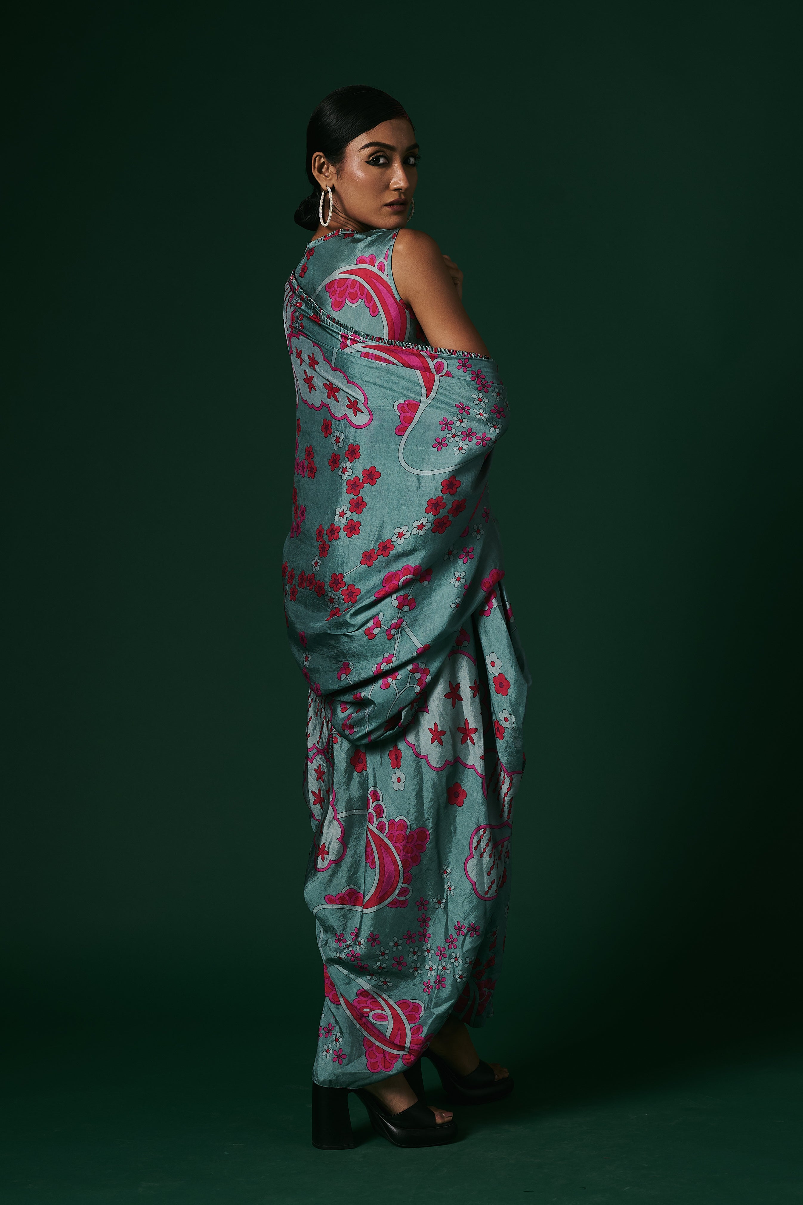 DRESS WITH CAPE
