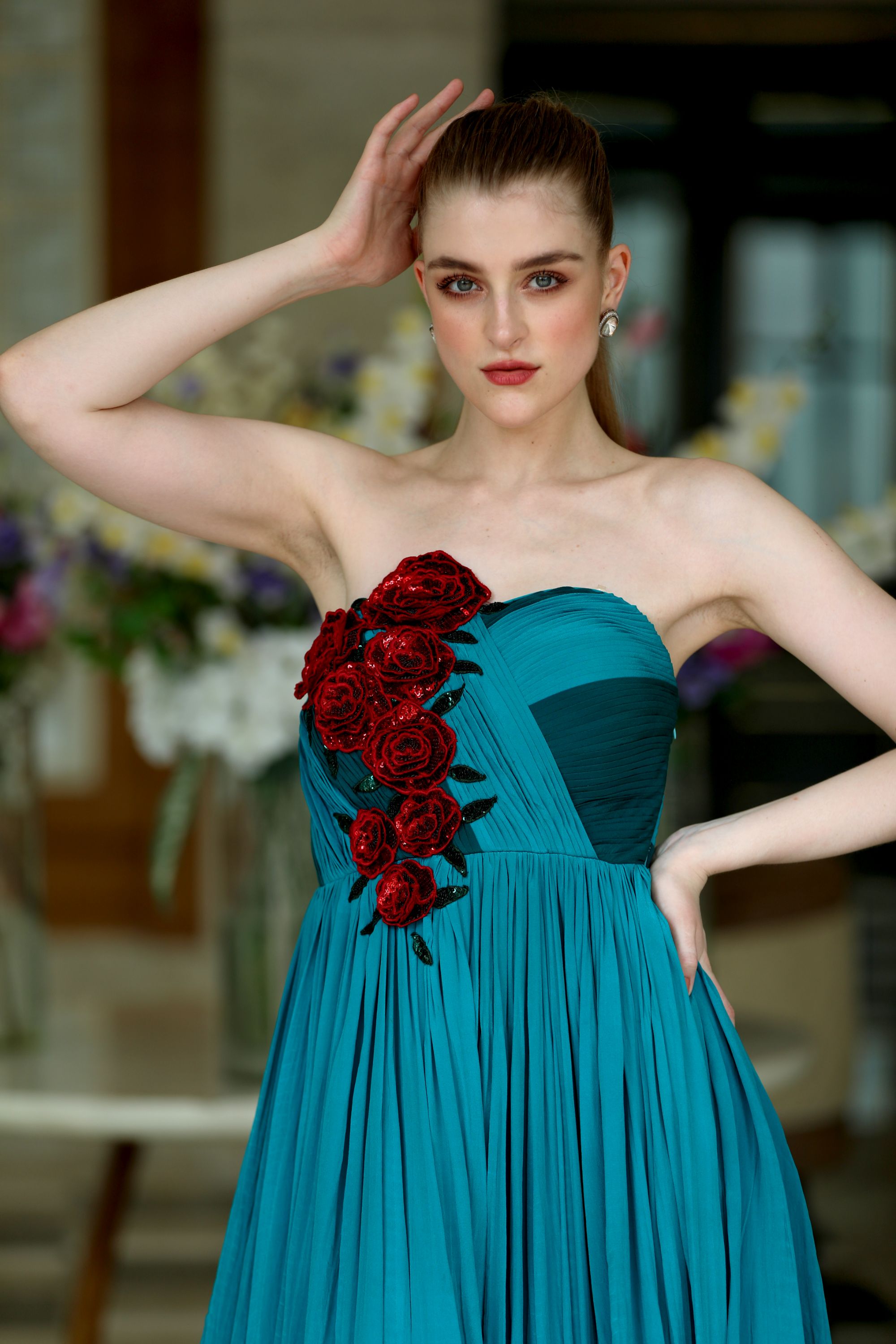Crepe Silk - Blue Green Ombre