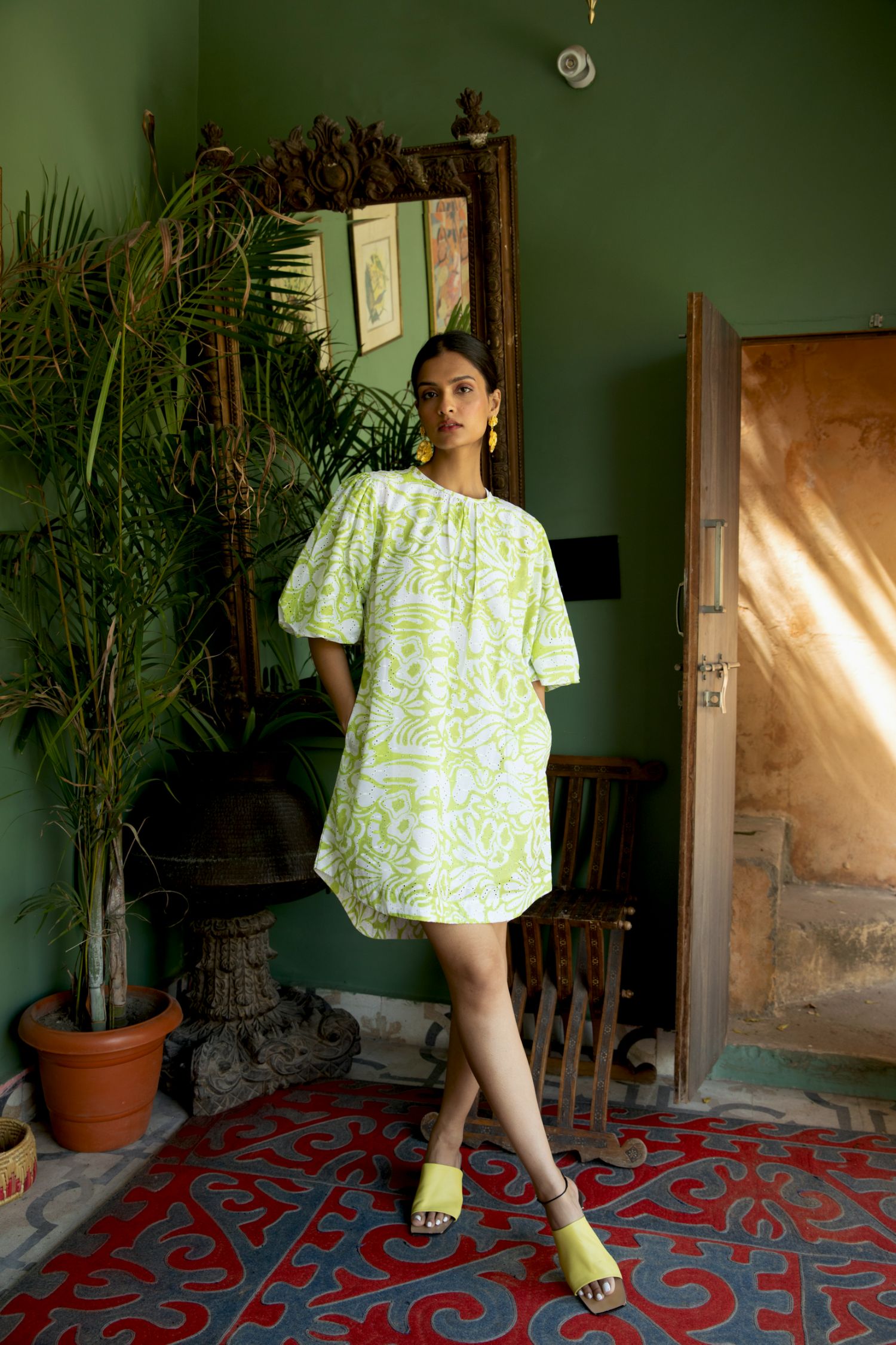 Birdsong Dress in Carnation Print