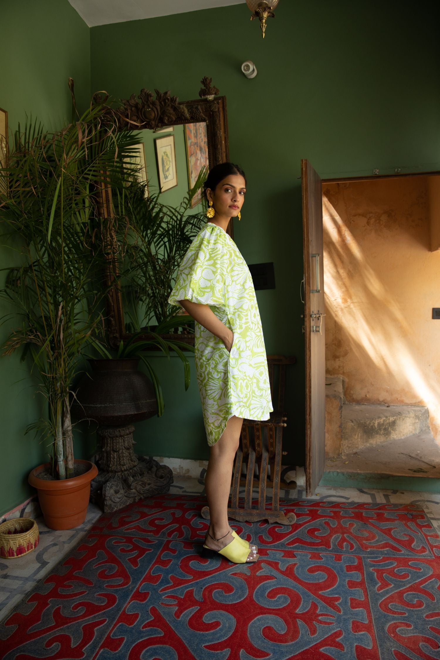 Birdsong Dress in Carnation Print