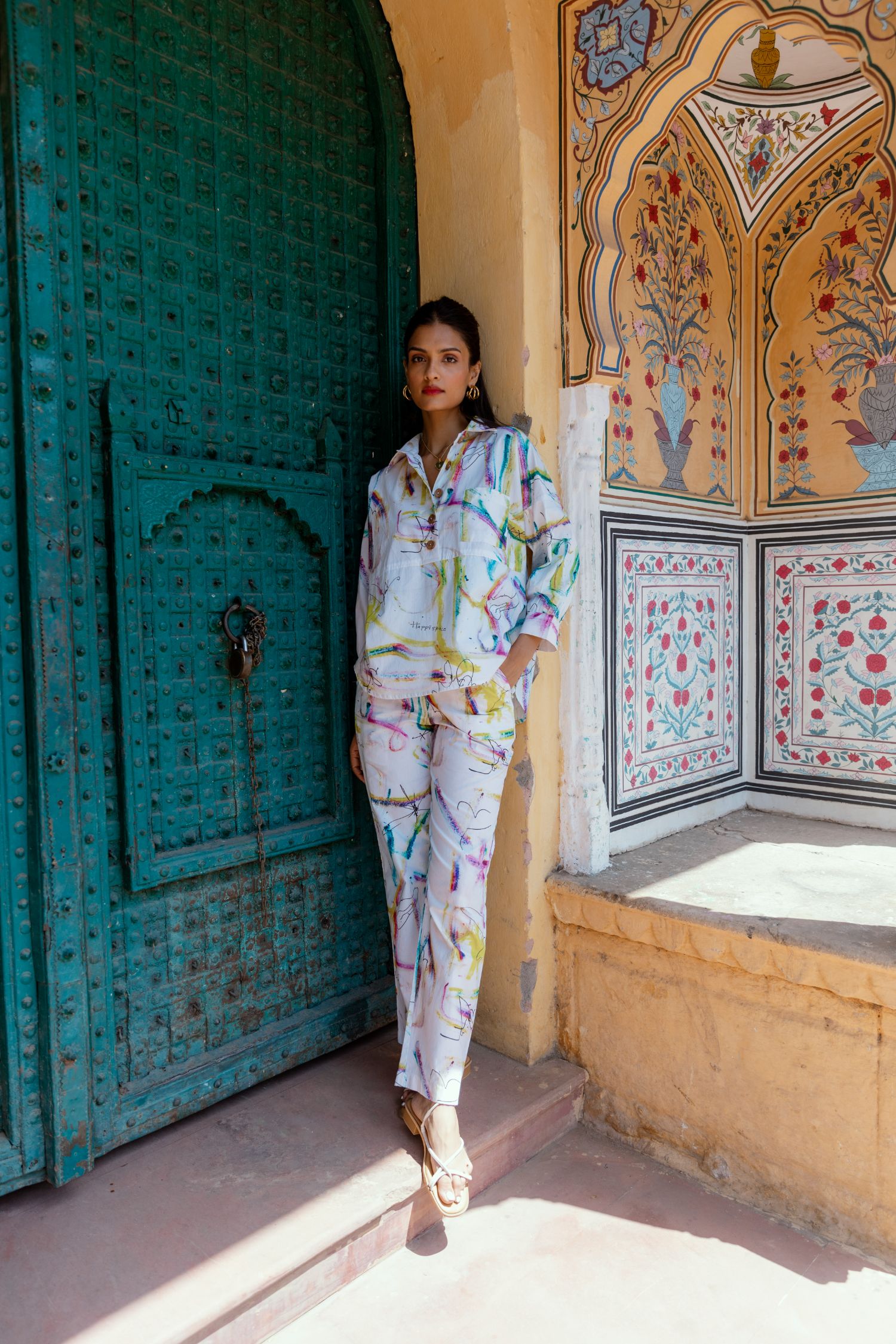 Snooze co-ord set In Paint Bucket Print