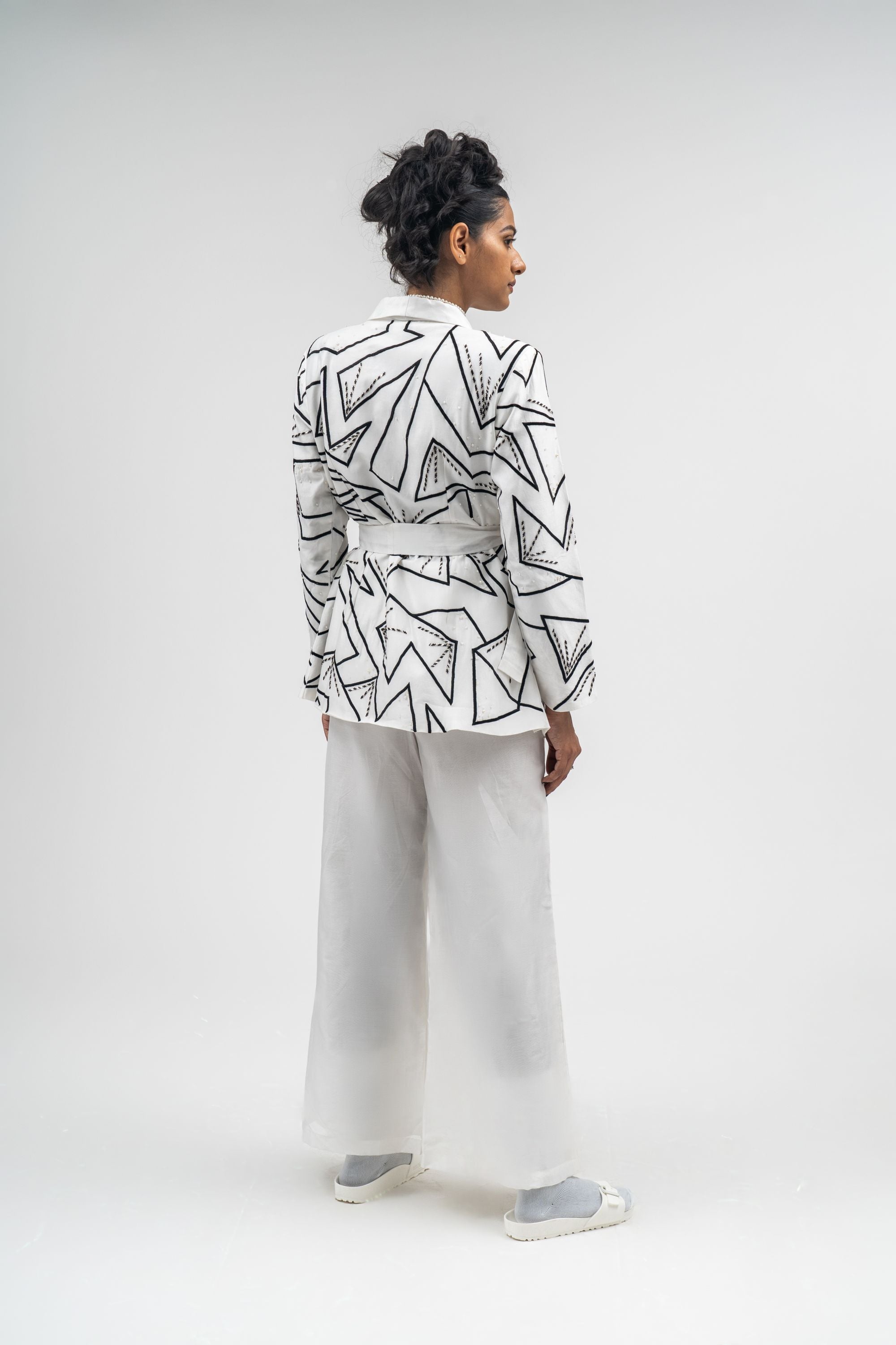 Chanderi Blazer Set