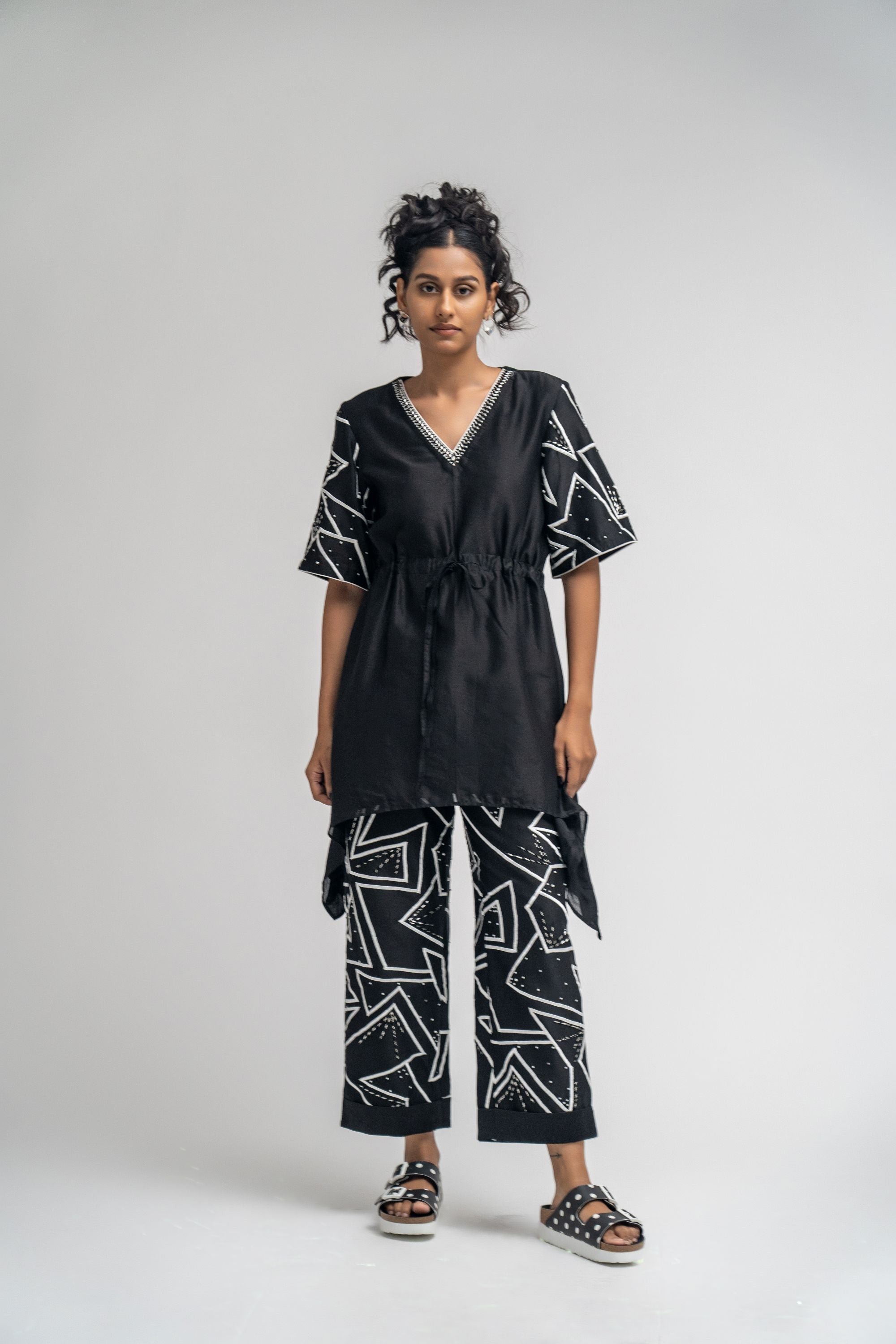 Chanderi Kaftan Set