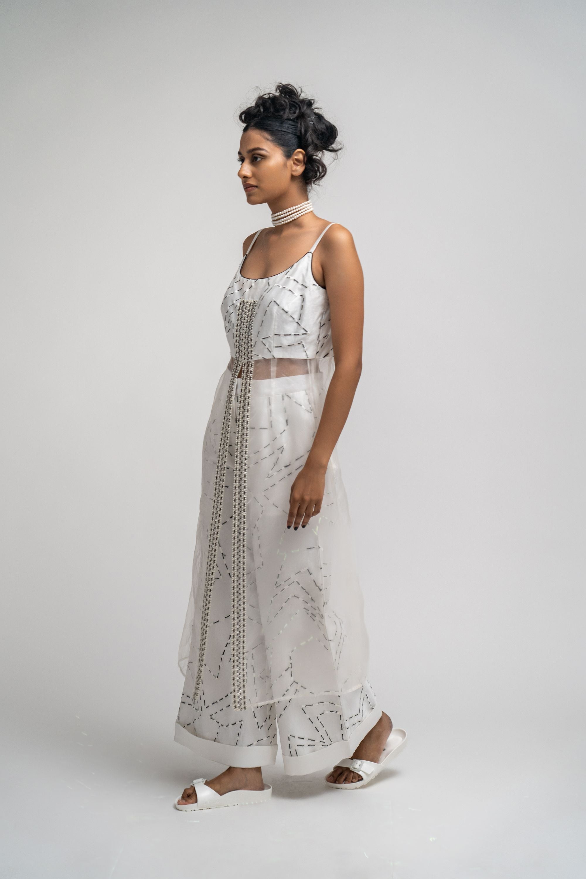 Chanderi - Organza Co-ord Set