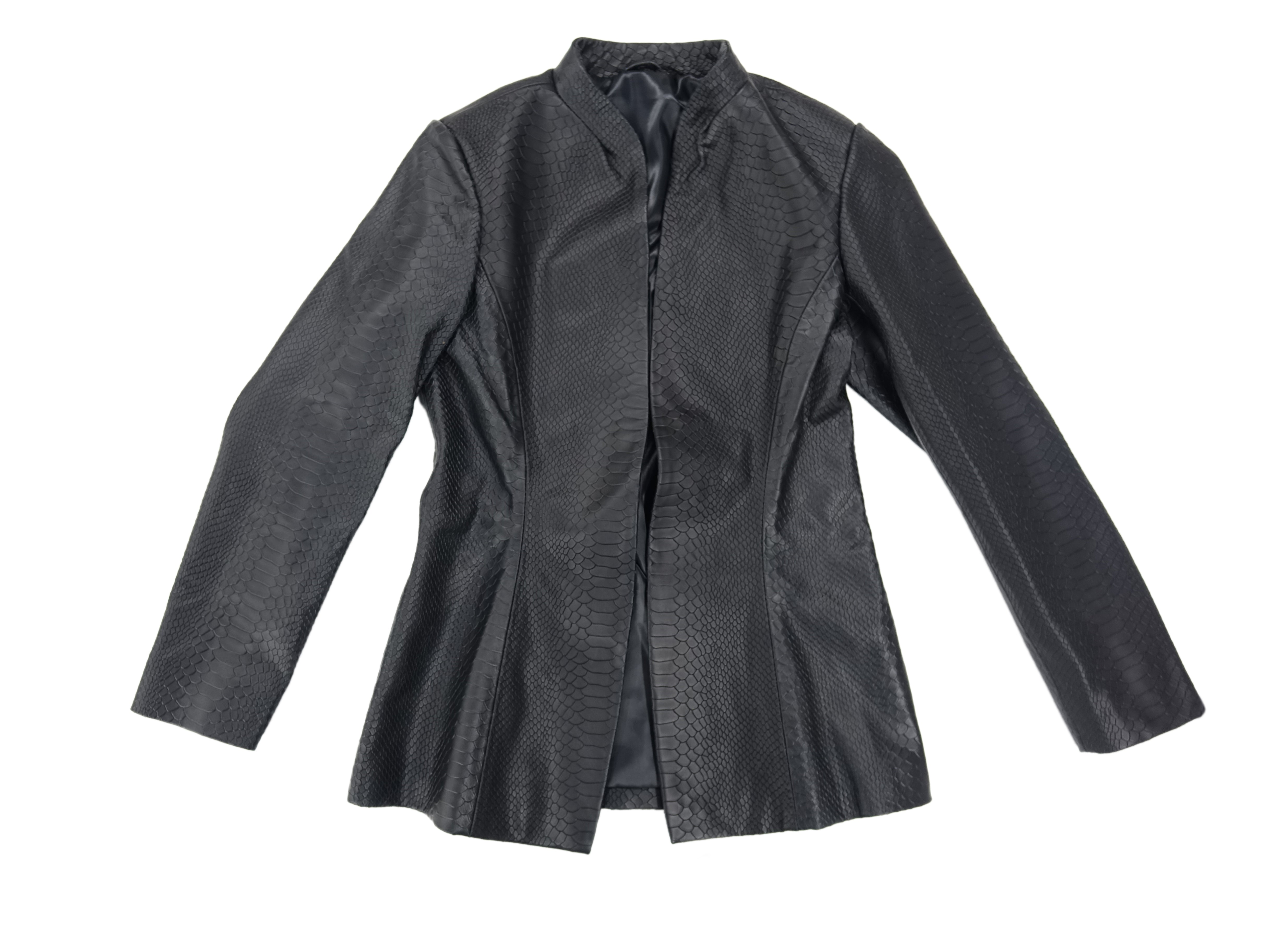 High collar croc jacket