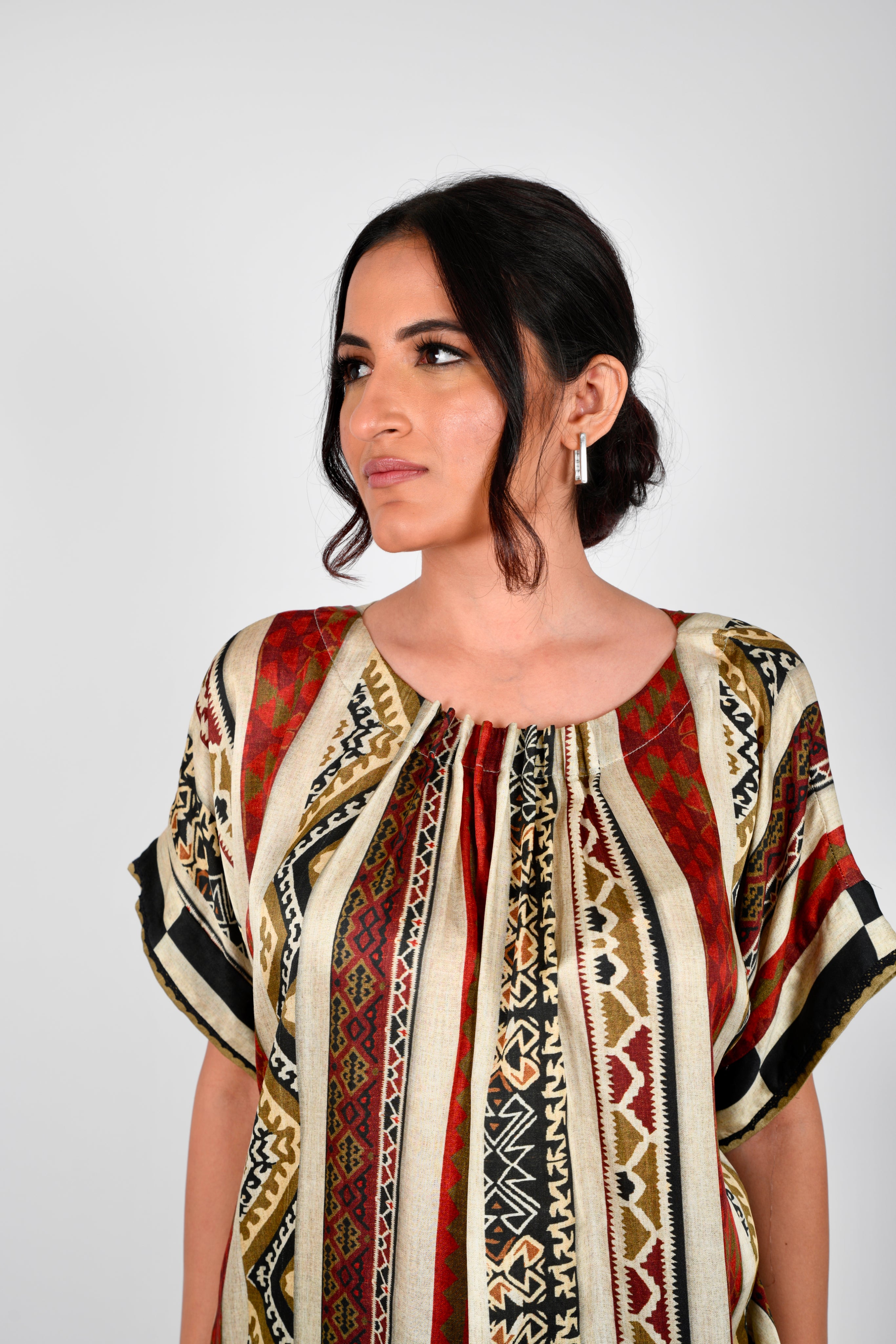 KAFILLA NECK PLEATED TIE TOP SET