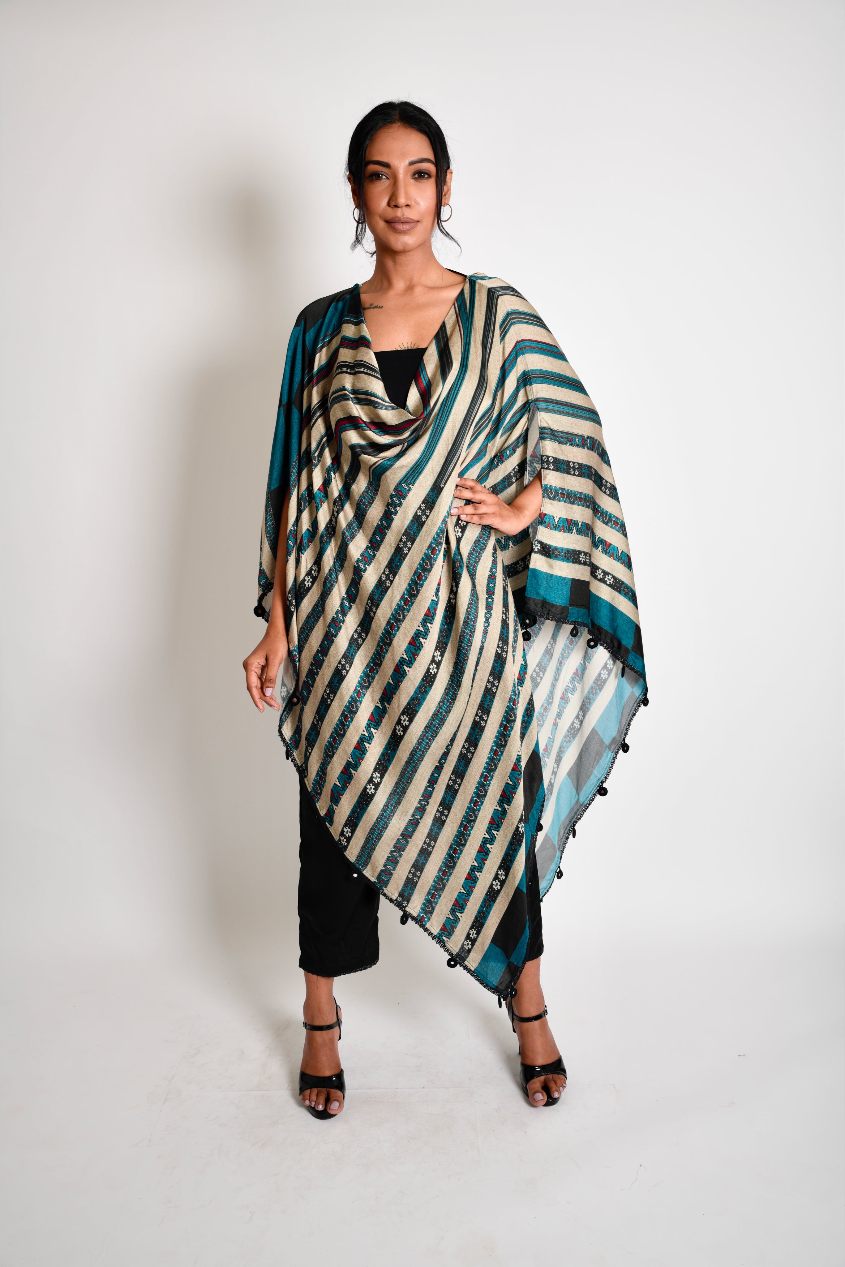 KAFILLA COWL CAPE SET