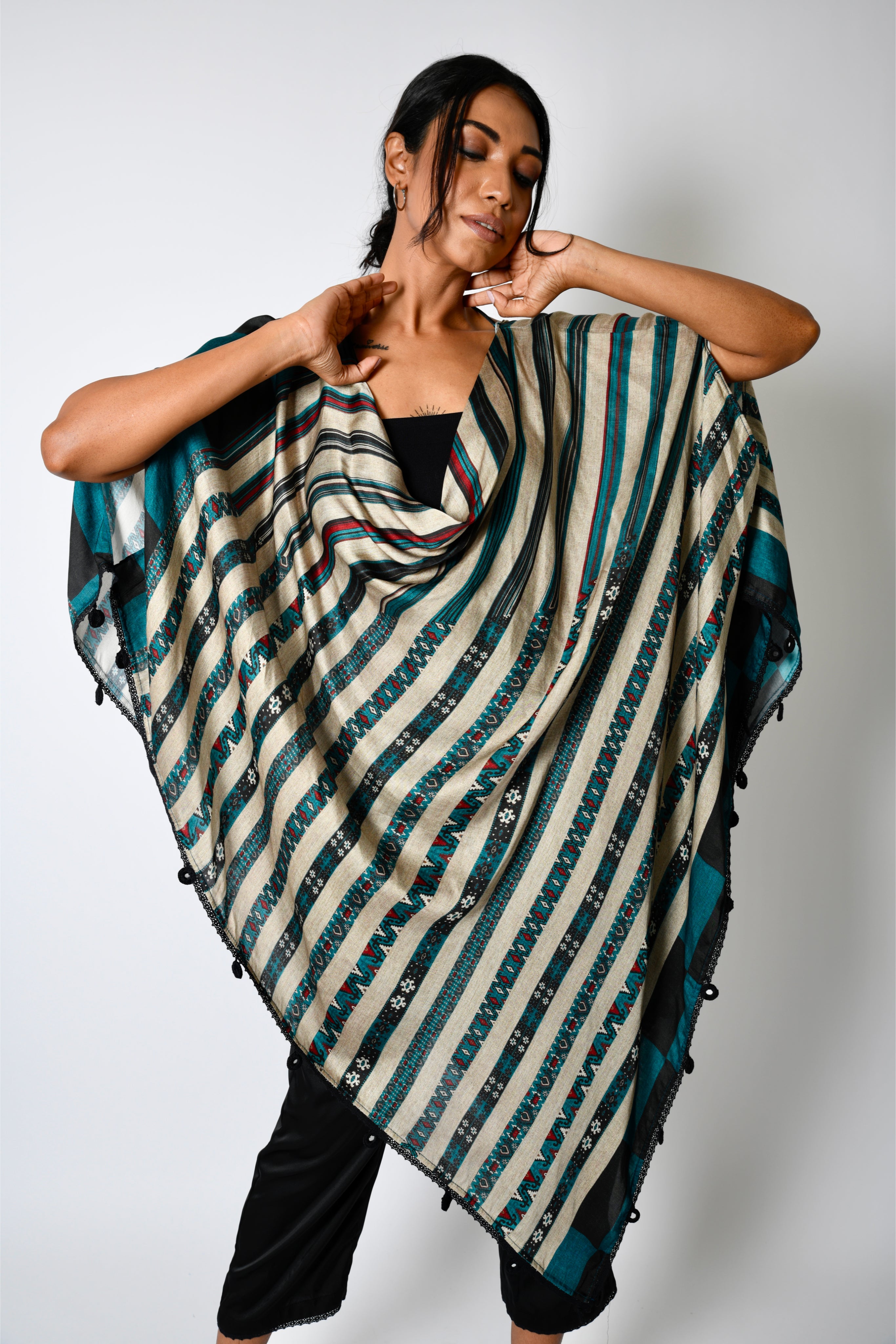 KAFILLA COWL CAPE SET