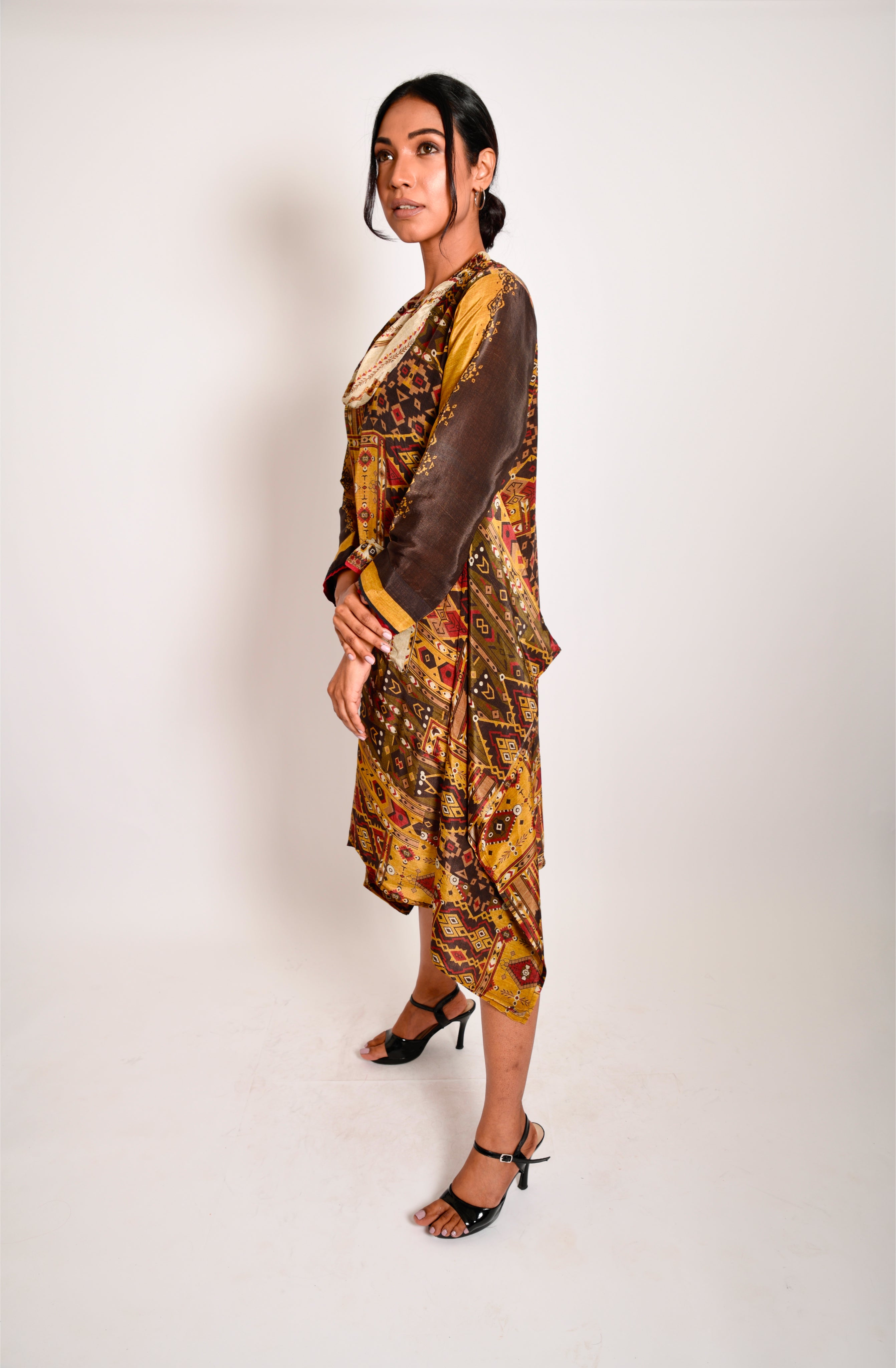 KAFILLA COWL POCKET DRESS