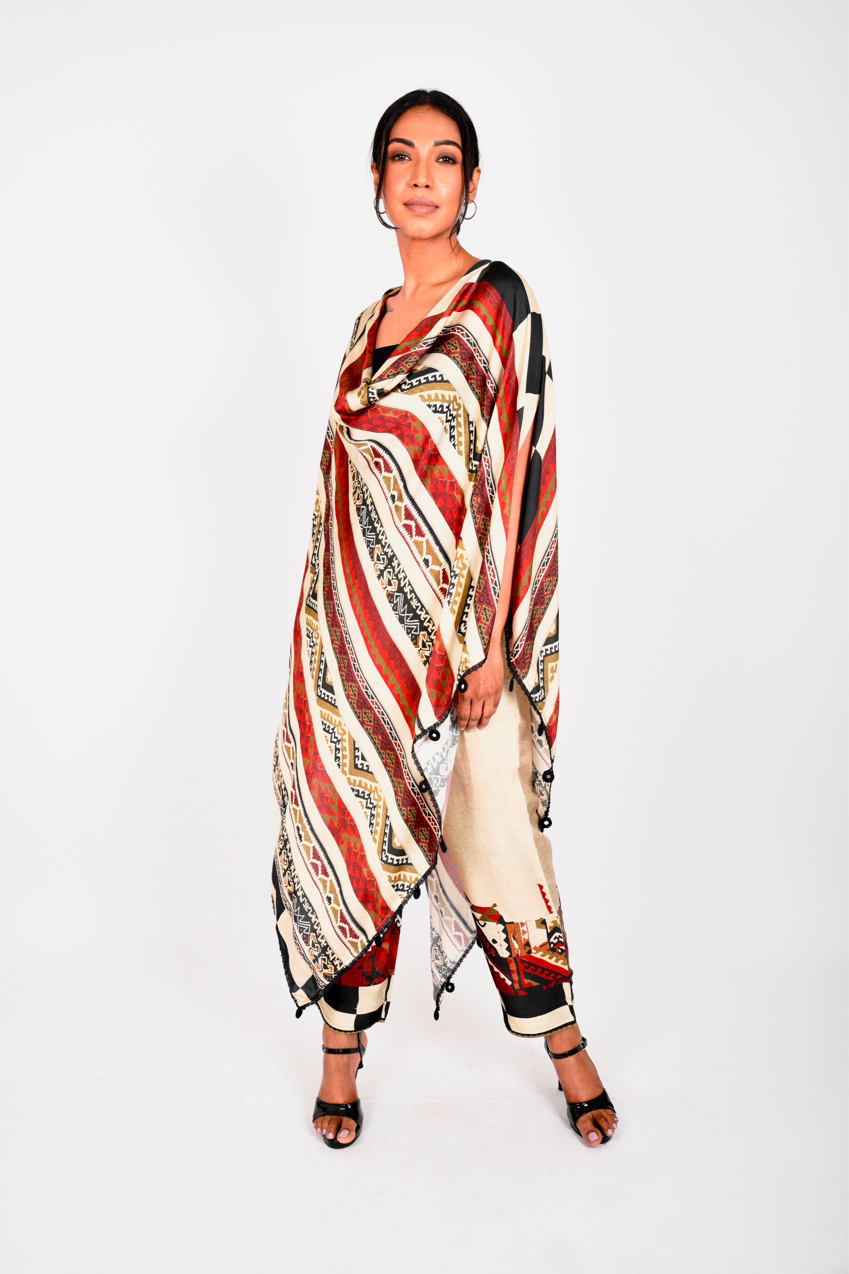 KAFILLA COWL CAPE SET