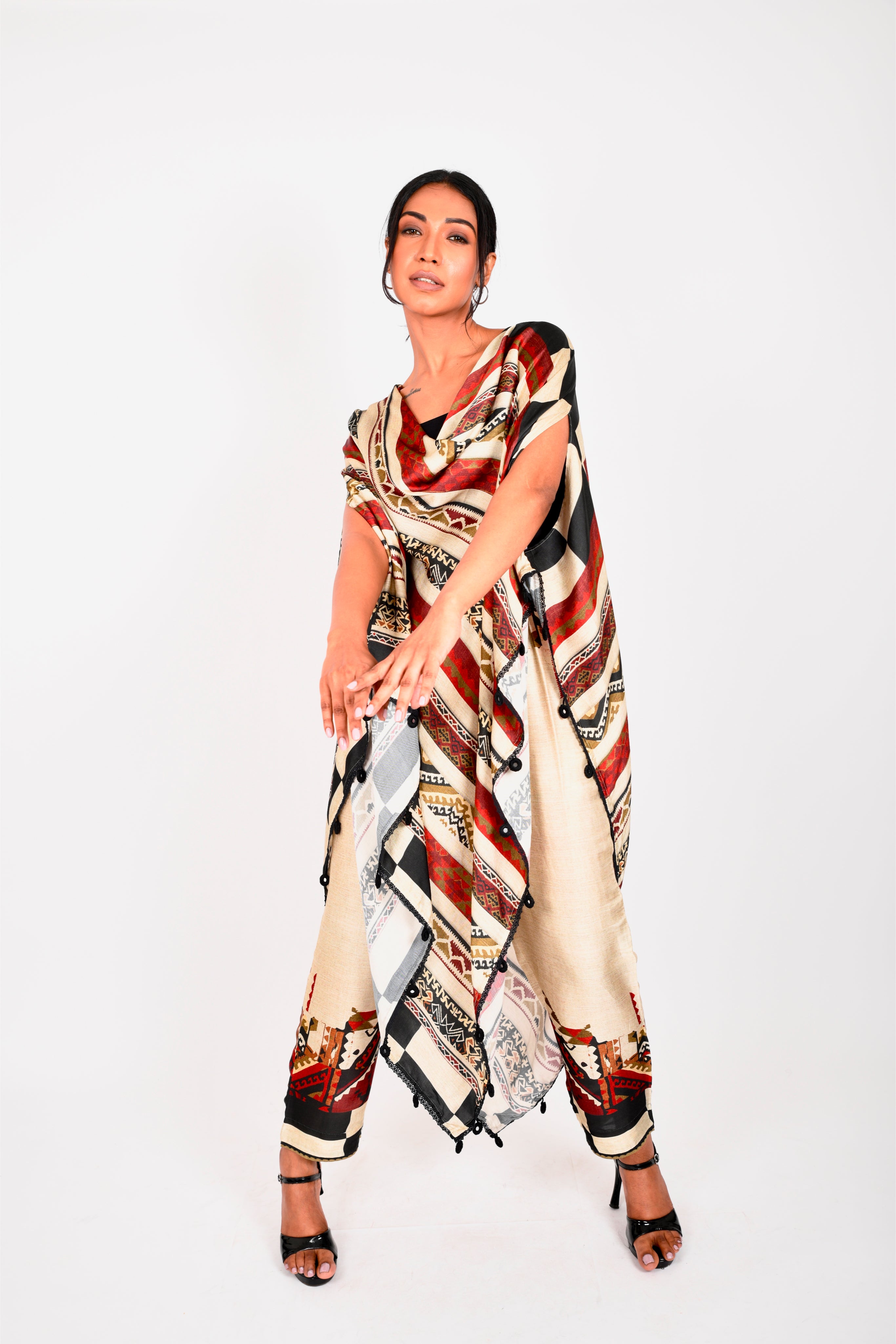 KAFILLA COWL CAPE SET