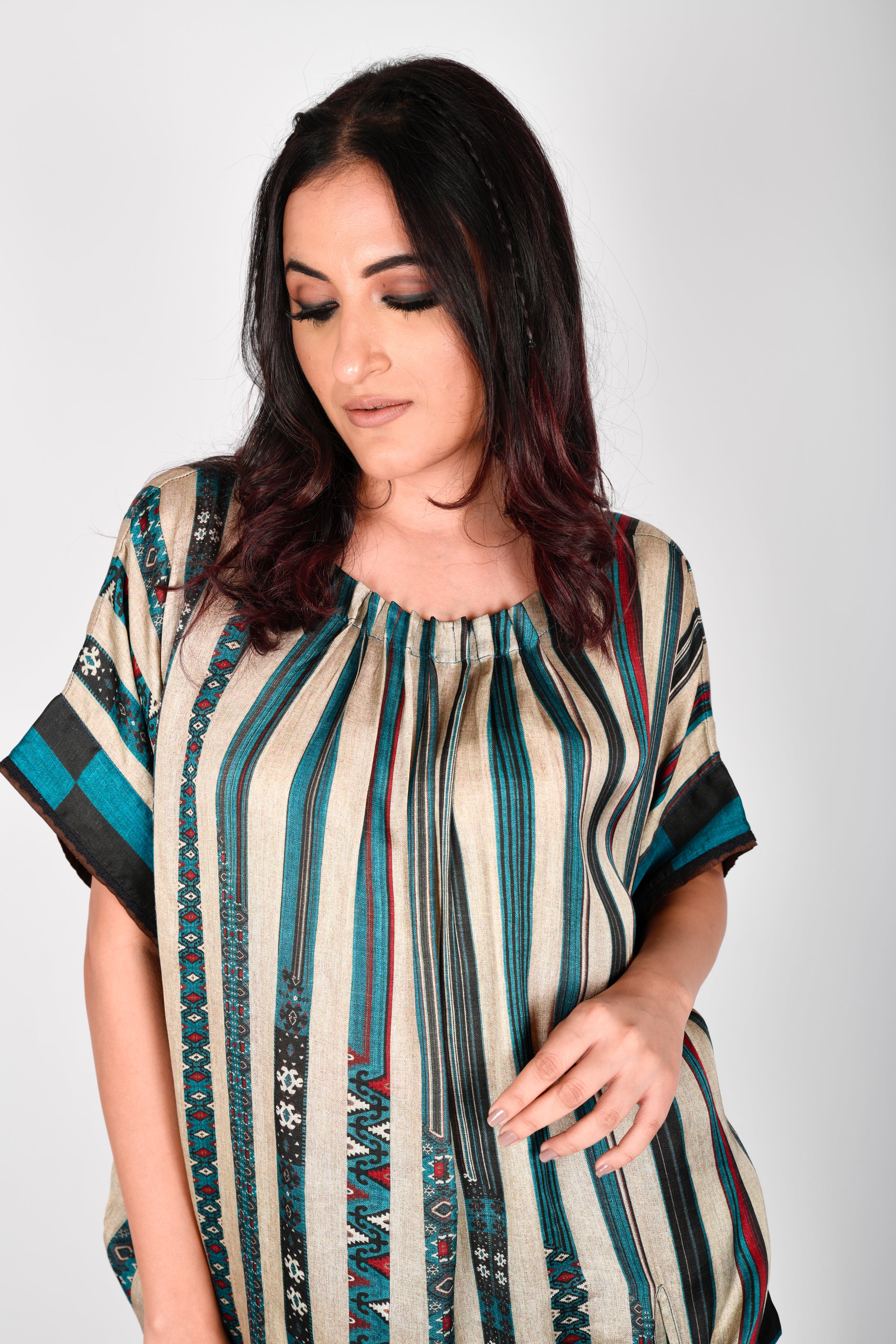 KAFILLA NECK PLEATED TIE TOP SET