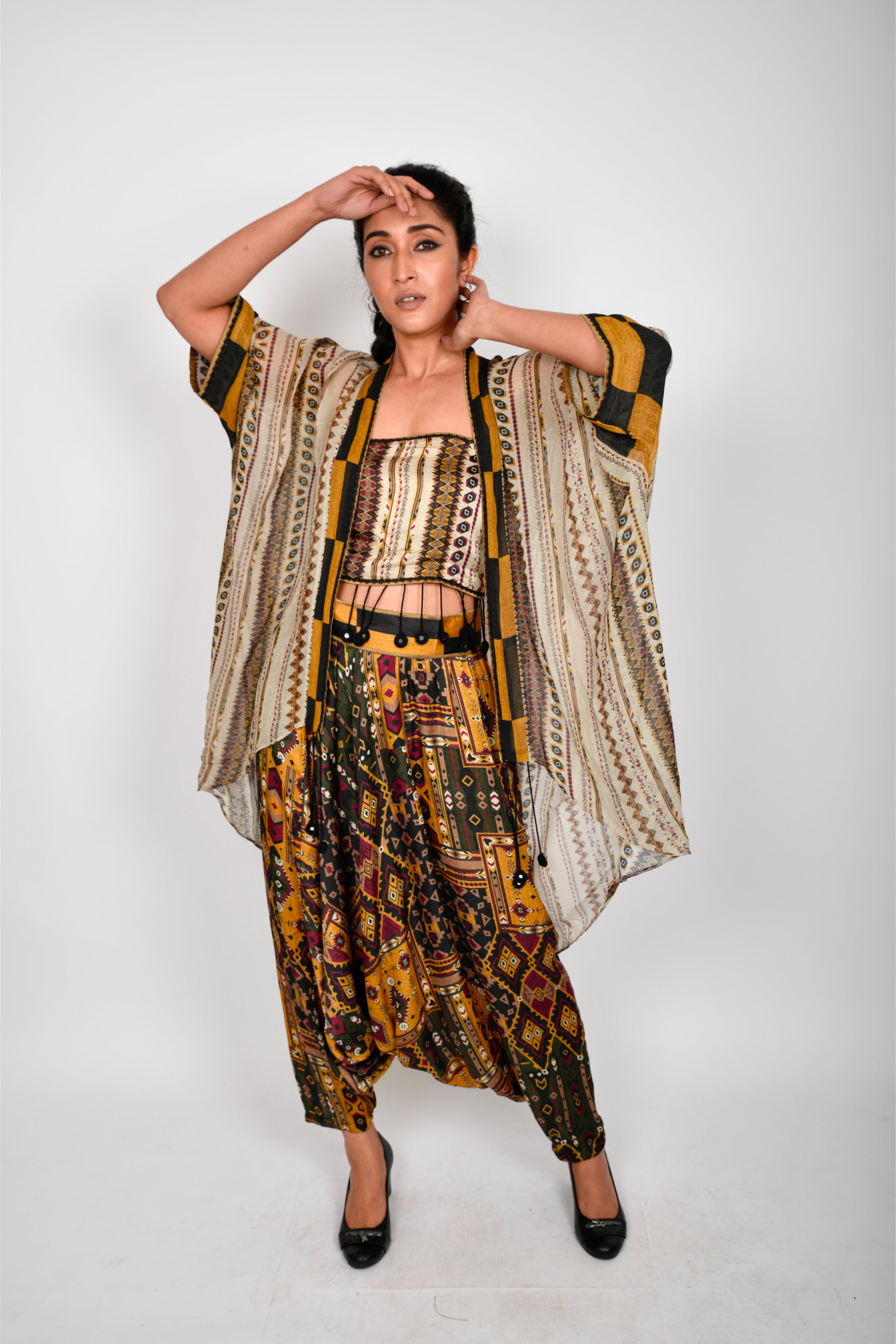 KAFILLA CAPE BUSTIER AND TURKISH SET