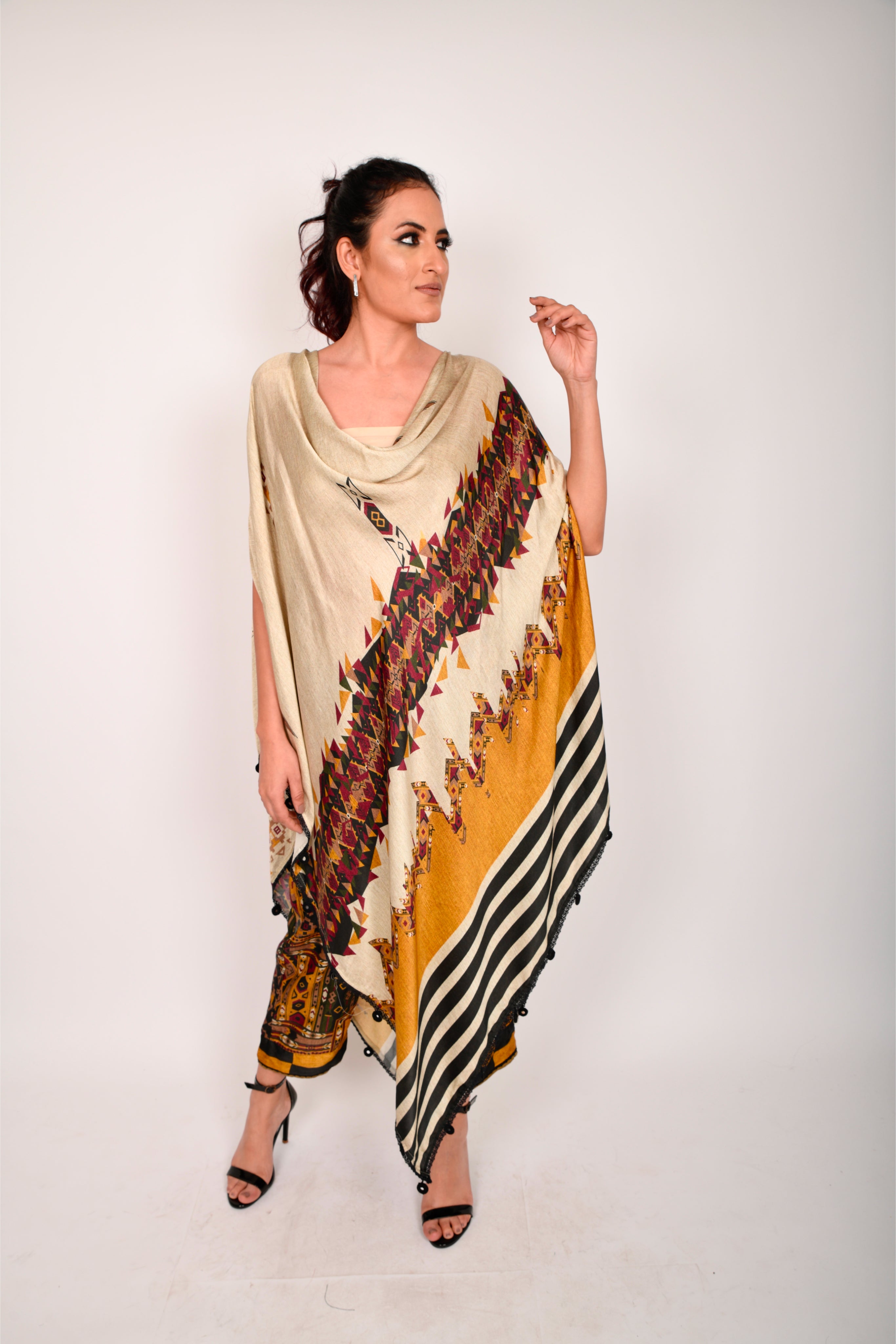 KAFILLA COWL CAPE SET