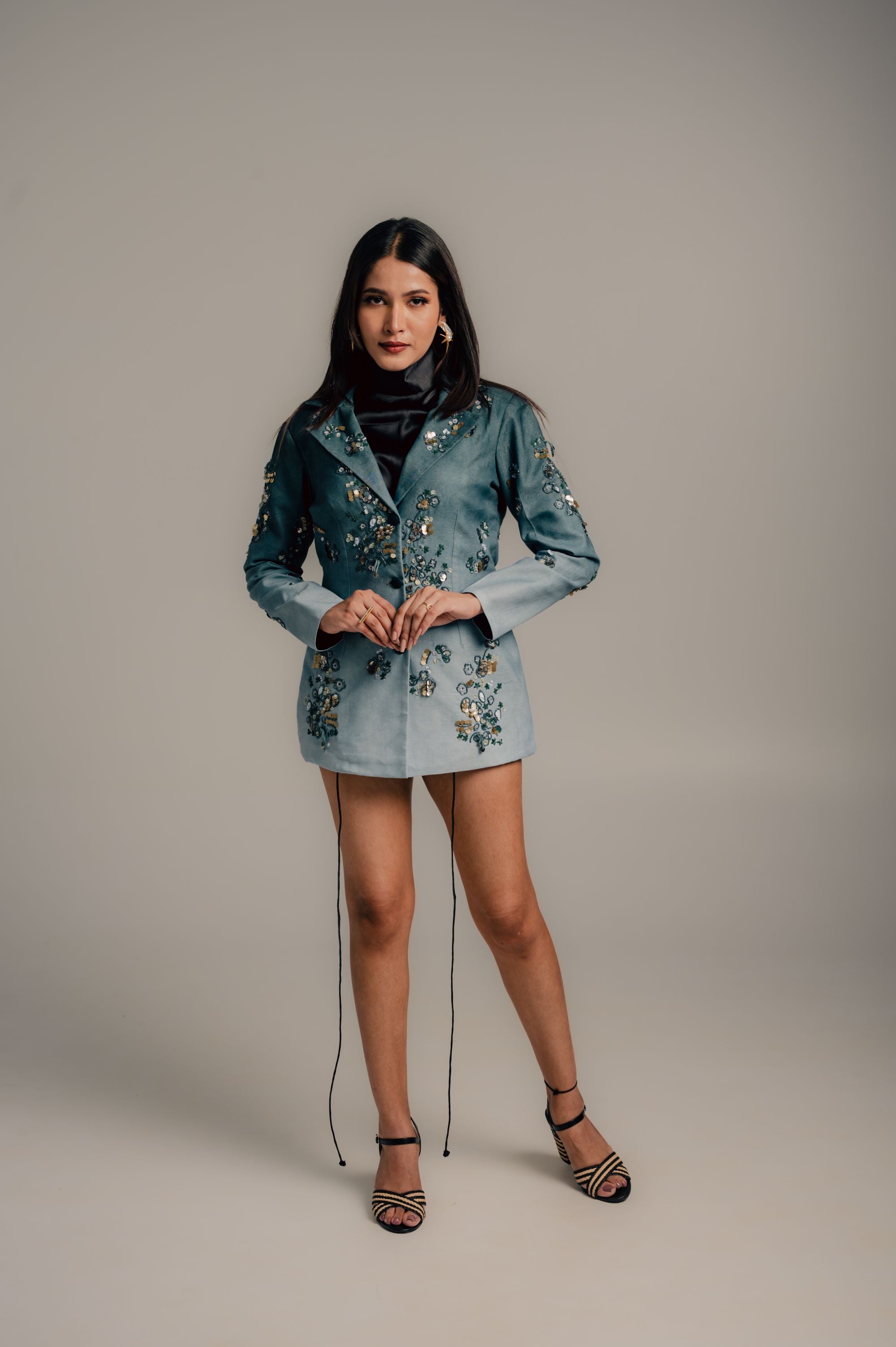 Gradation Blazer set - Steel Grey