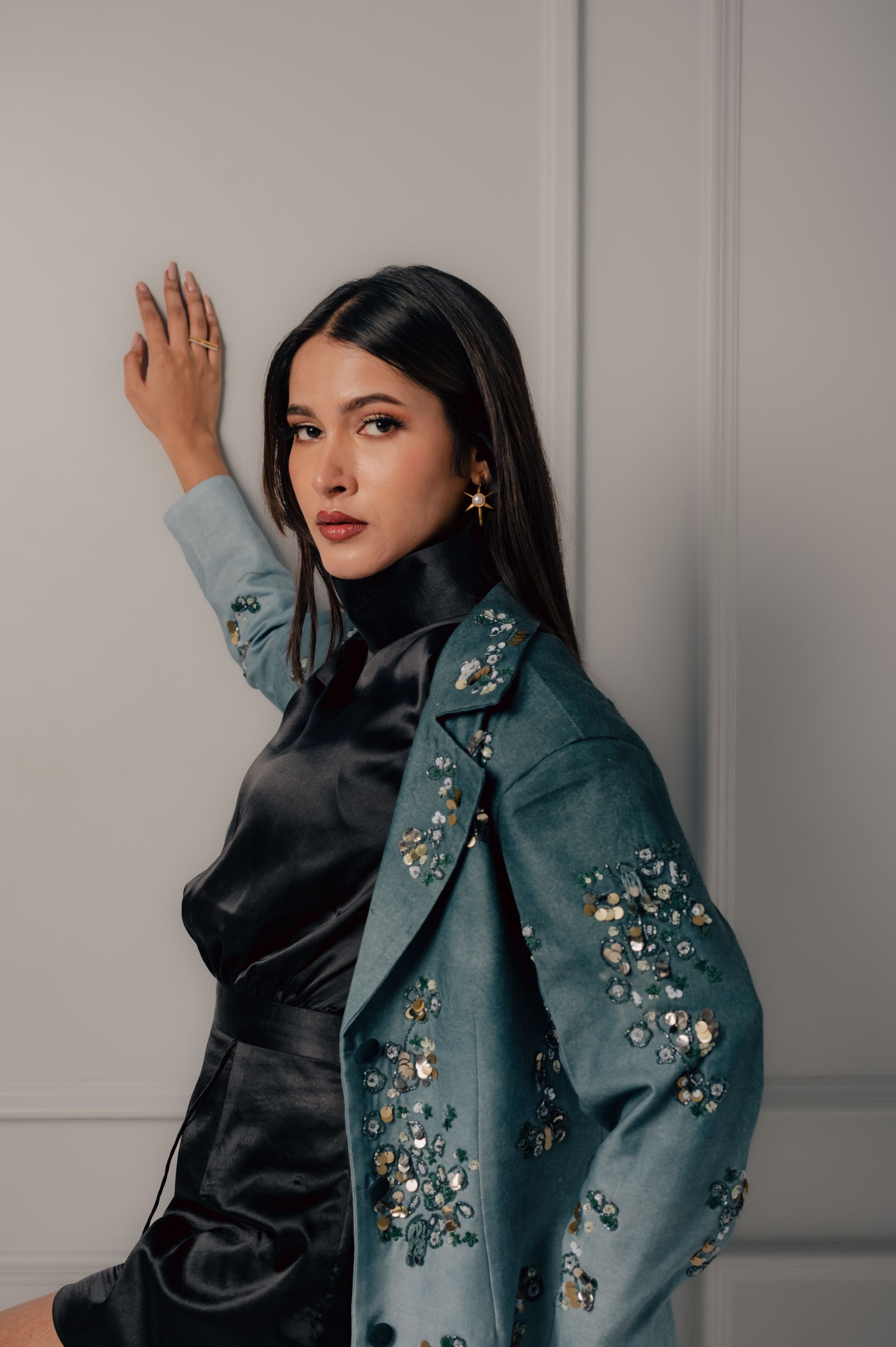 Gradation Blazer set - Steel Grey