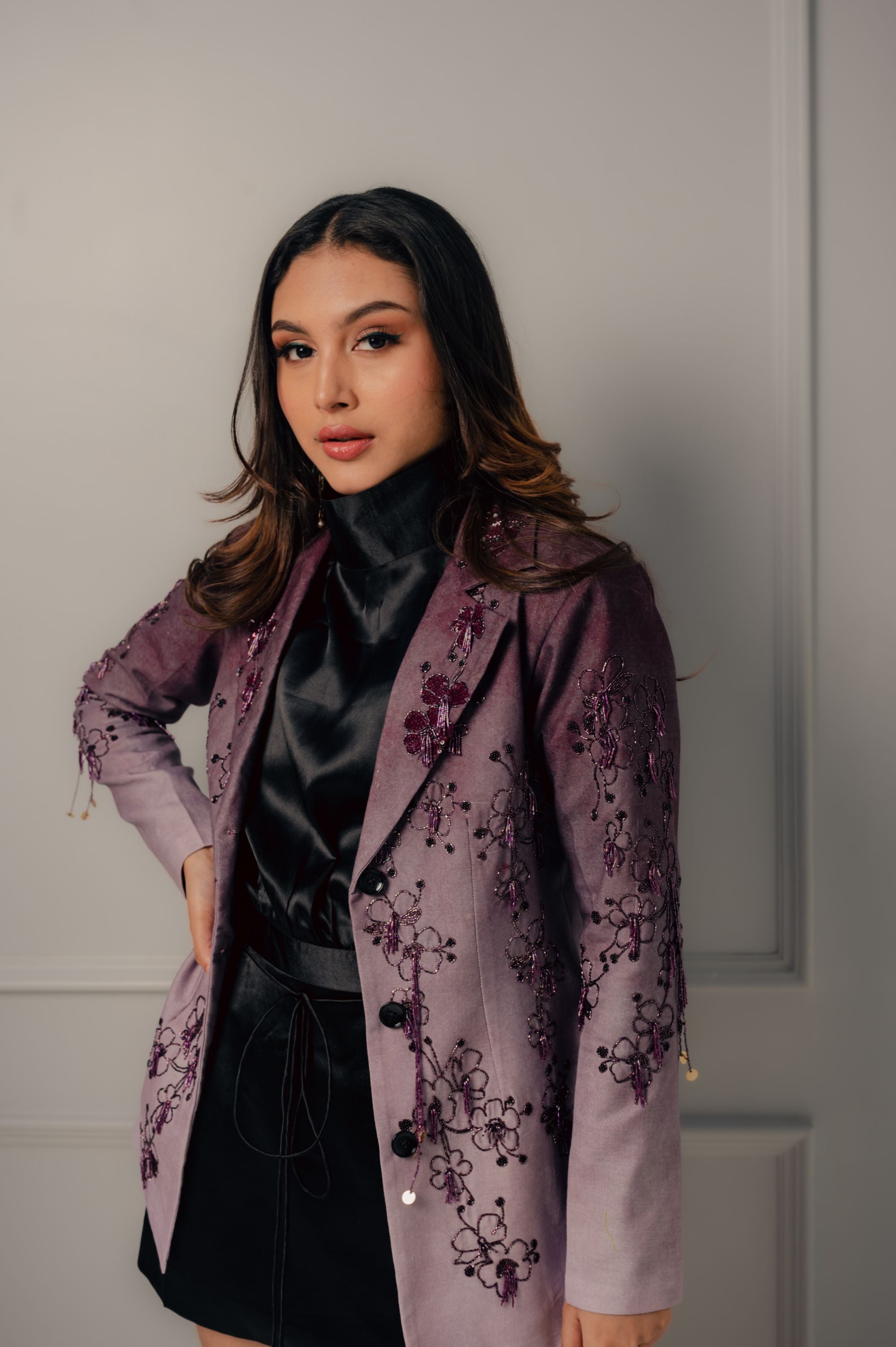 Gradation Blazer set - Wine