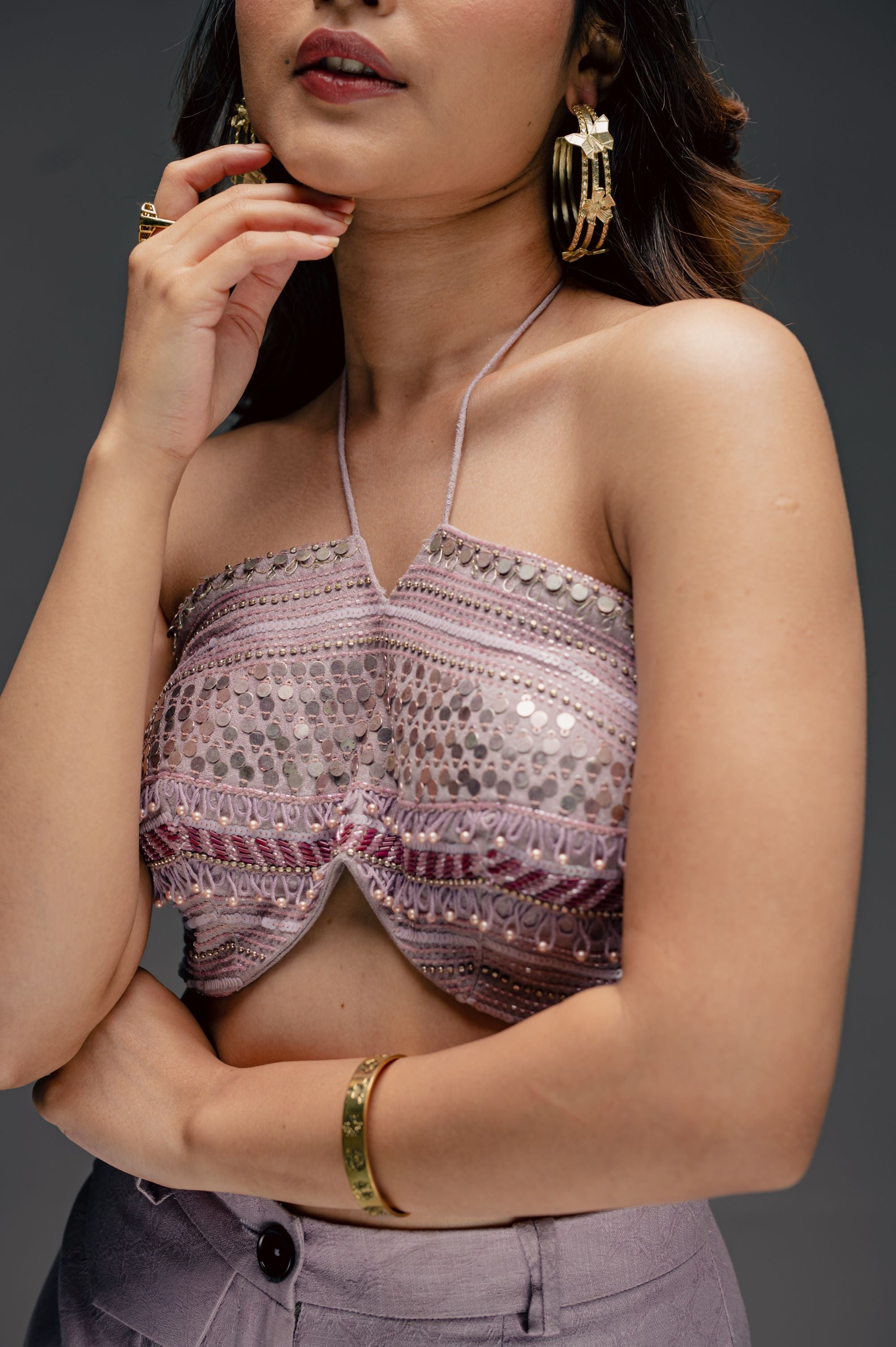 Lilac bustier set