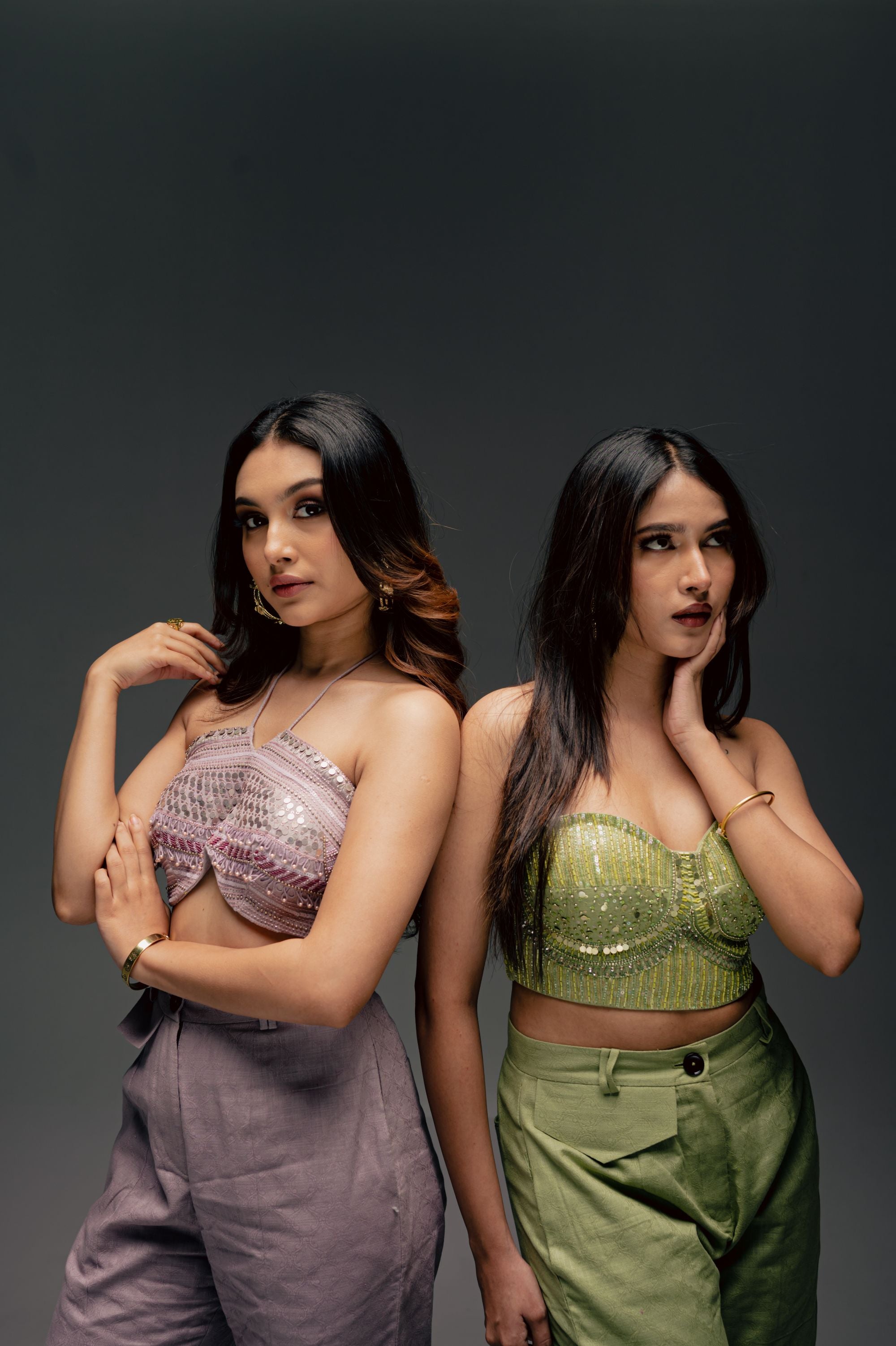 Lilac bustier set