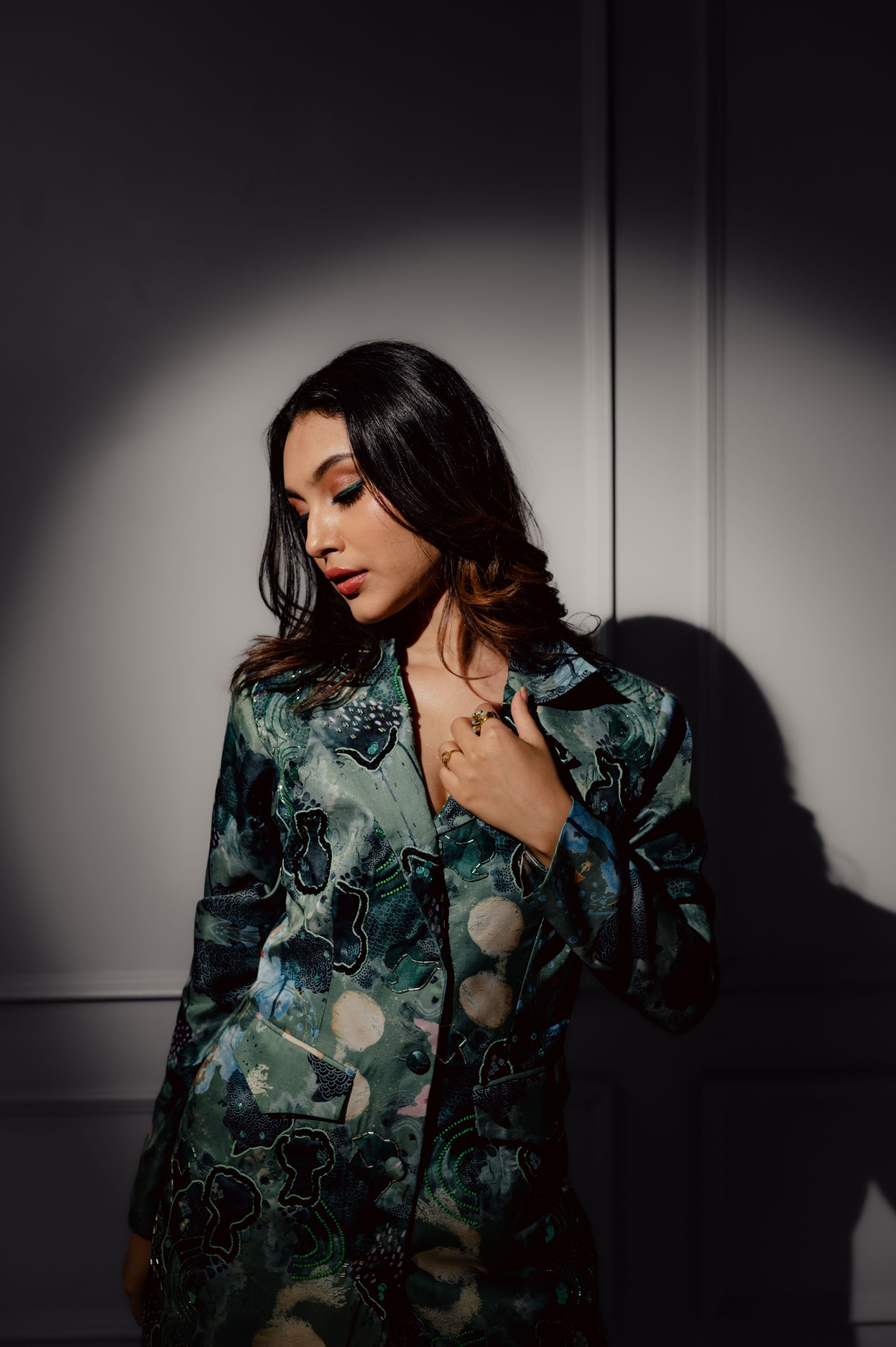 Midnight Long blazer dress