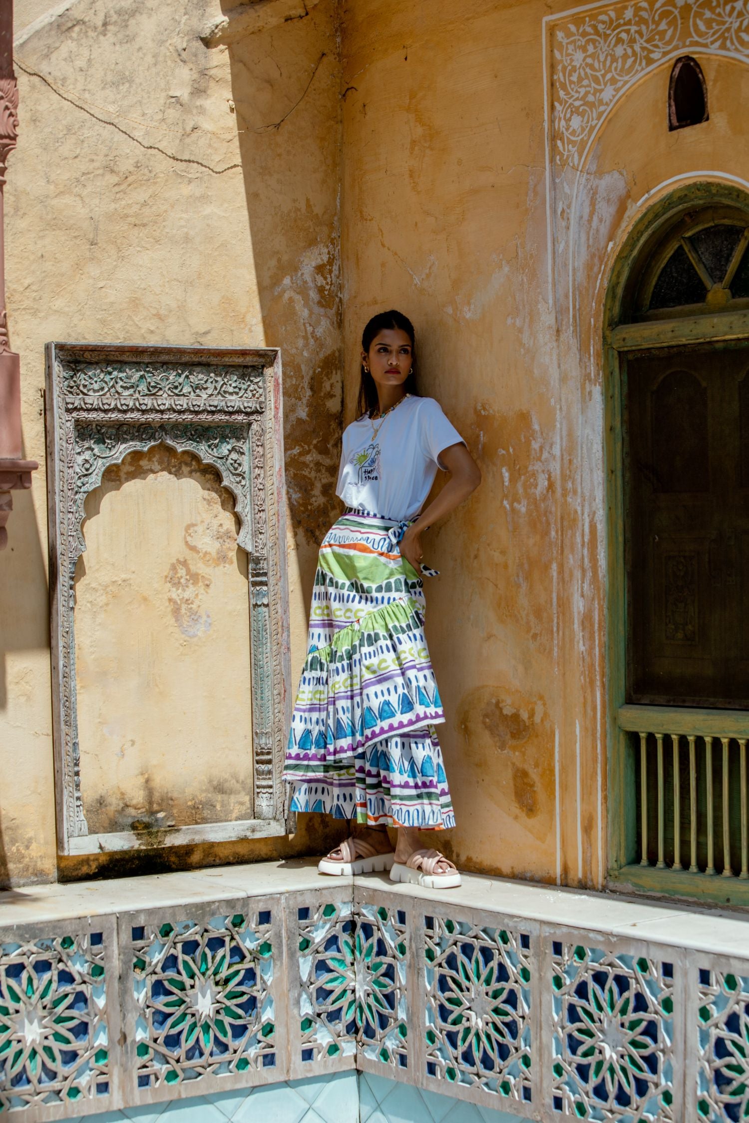 Slurp Skirt in Trippy tribe