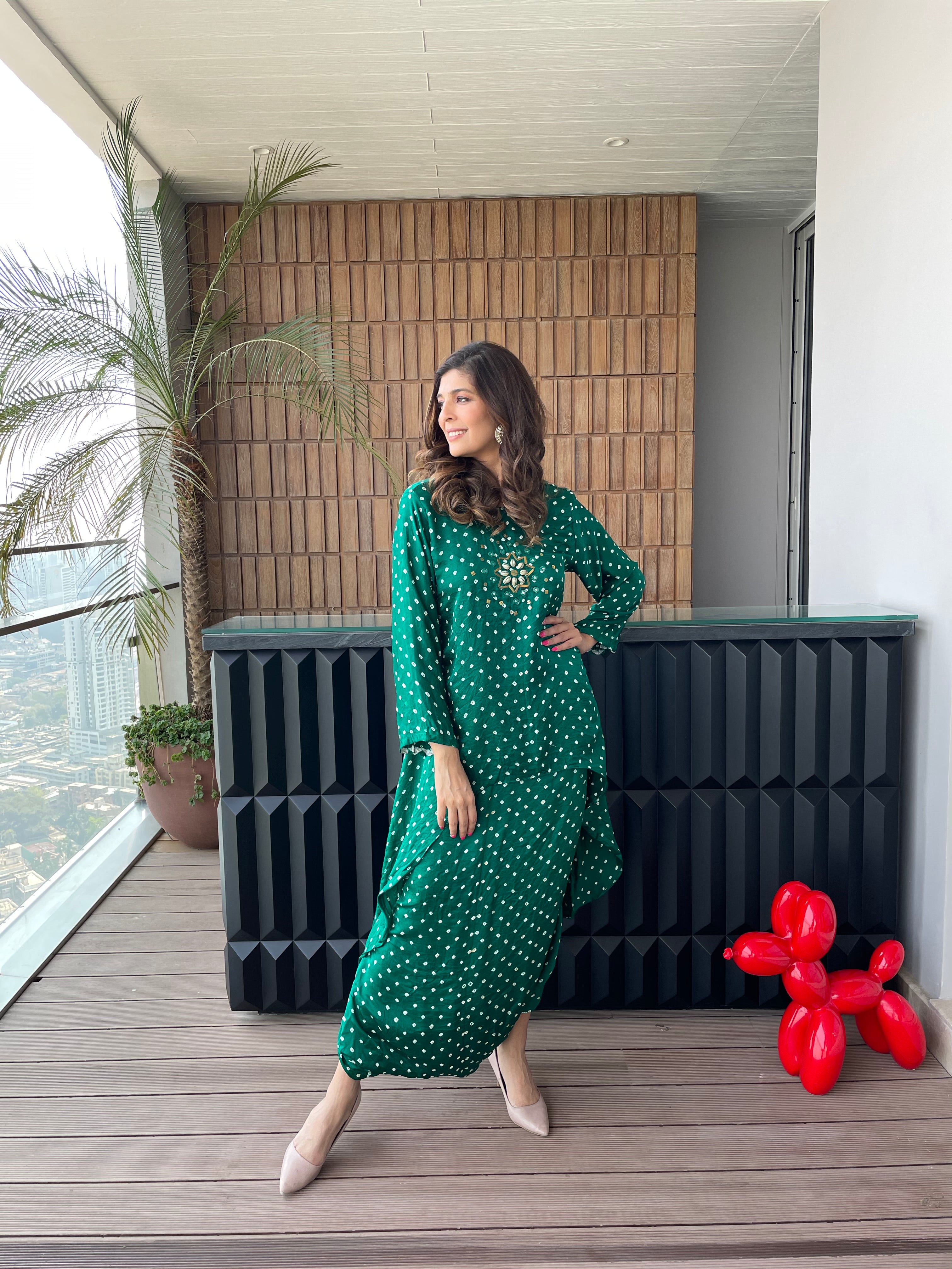 ASYMMETRICAL OVERLAP DHOTI SET