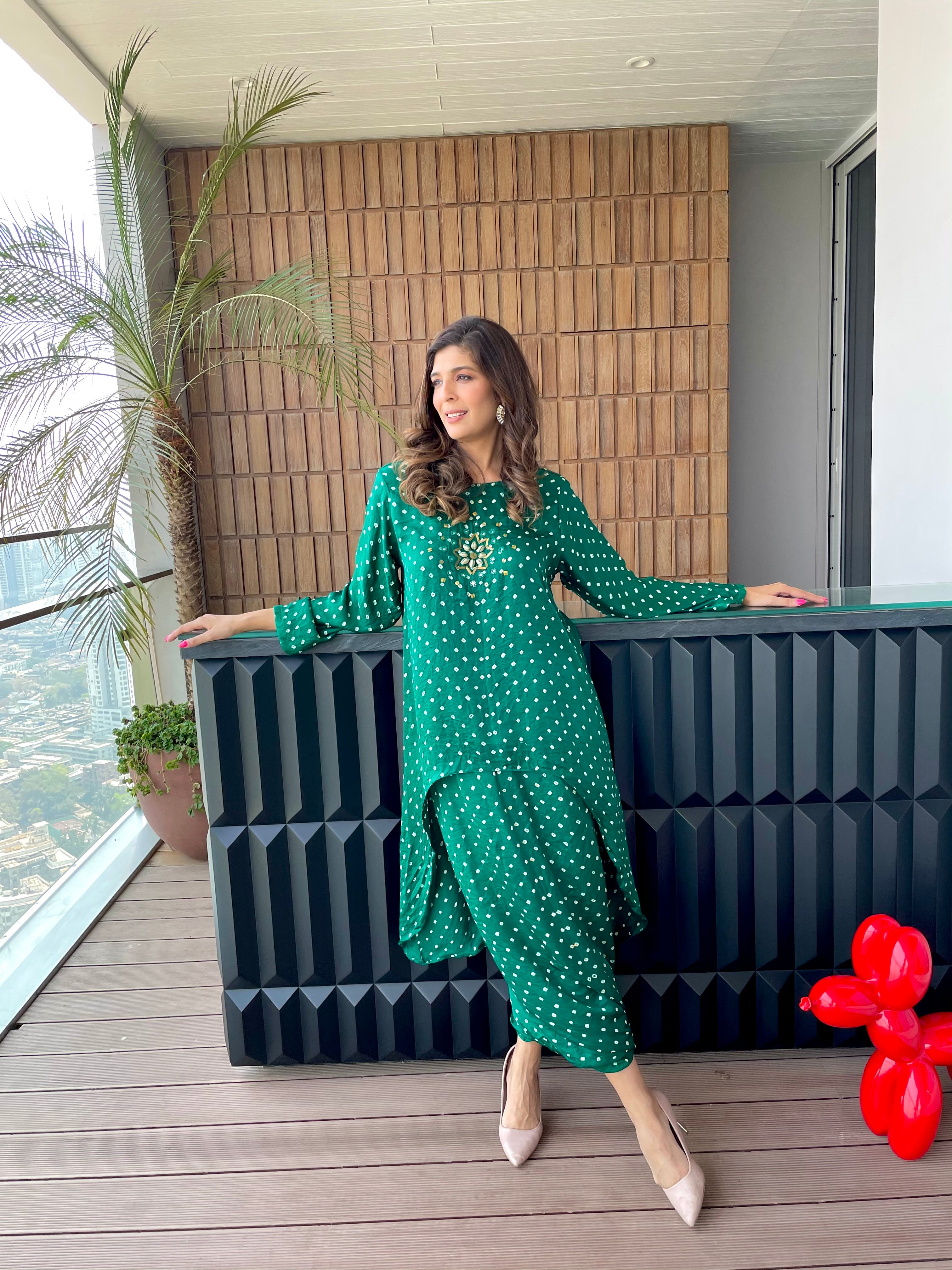 ASYMMETRICAL OVERLAP DHOTI SET