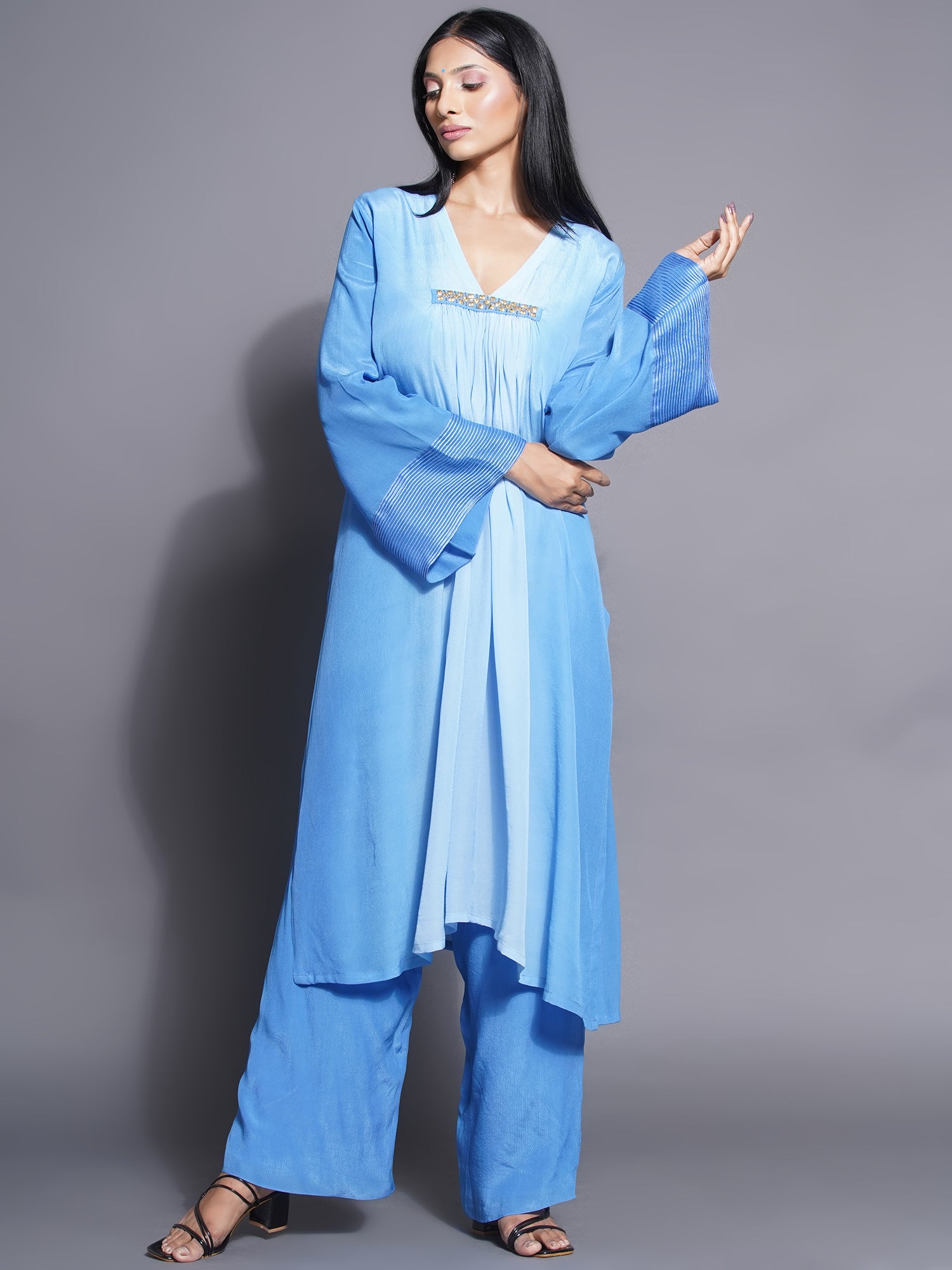 DRESS + SLIP + PALAZZO