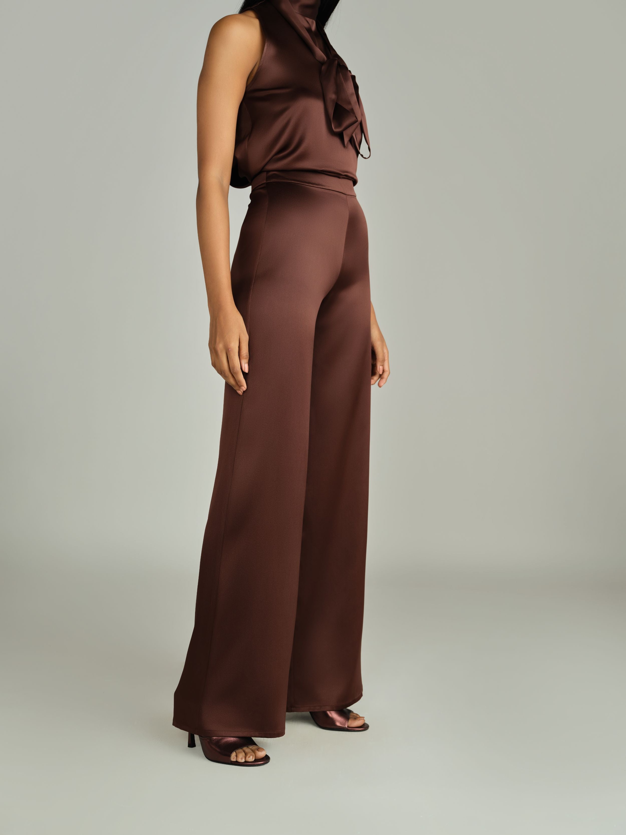 Espresso Silk Trousers