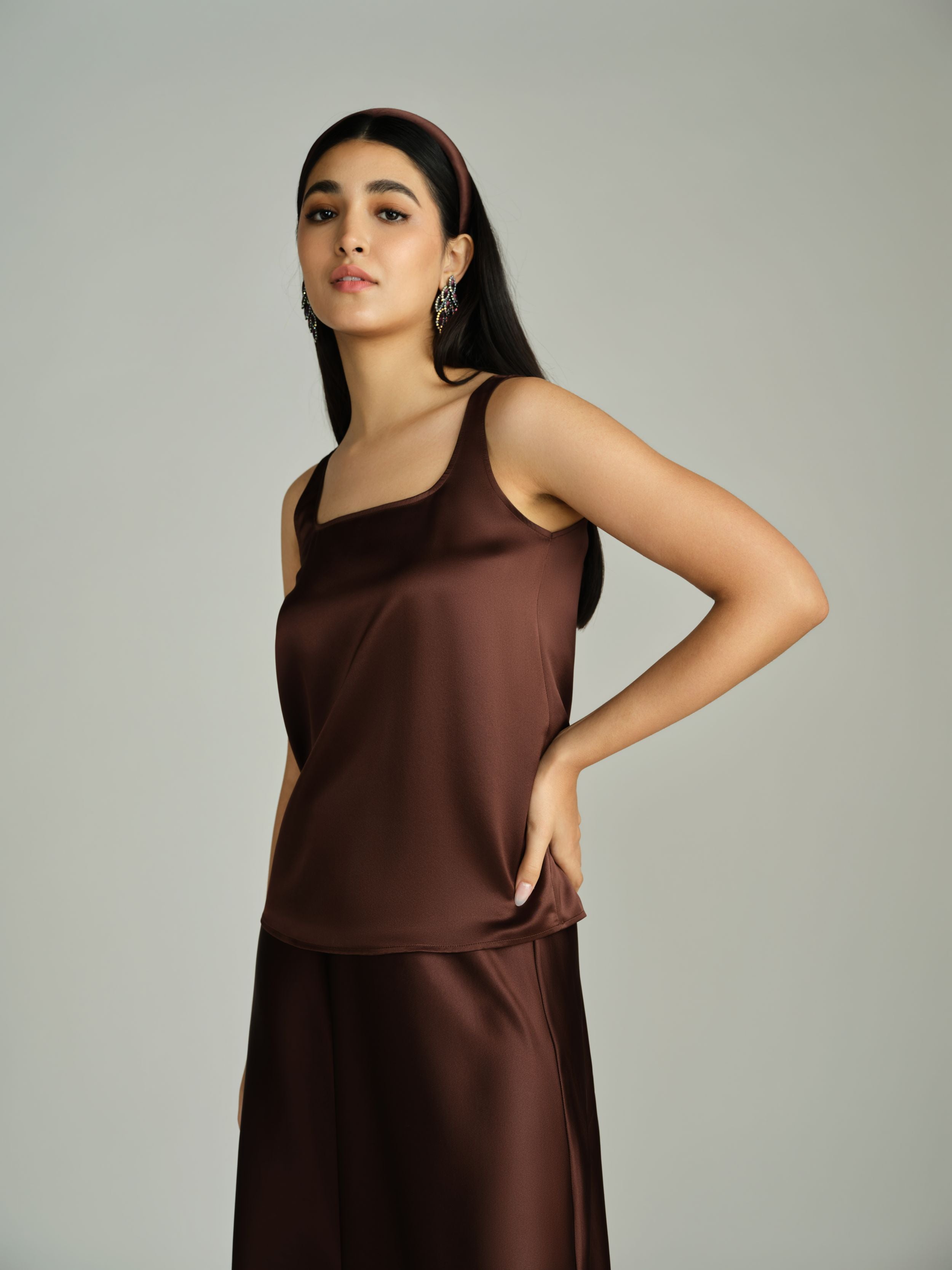 Espresso Silk Camisole
