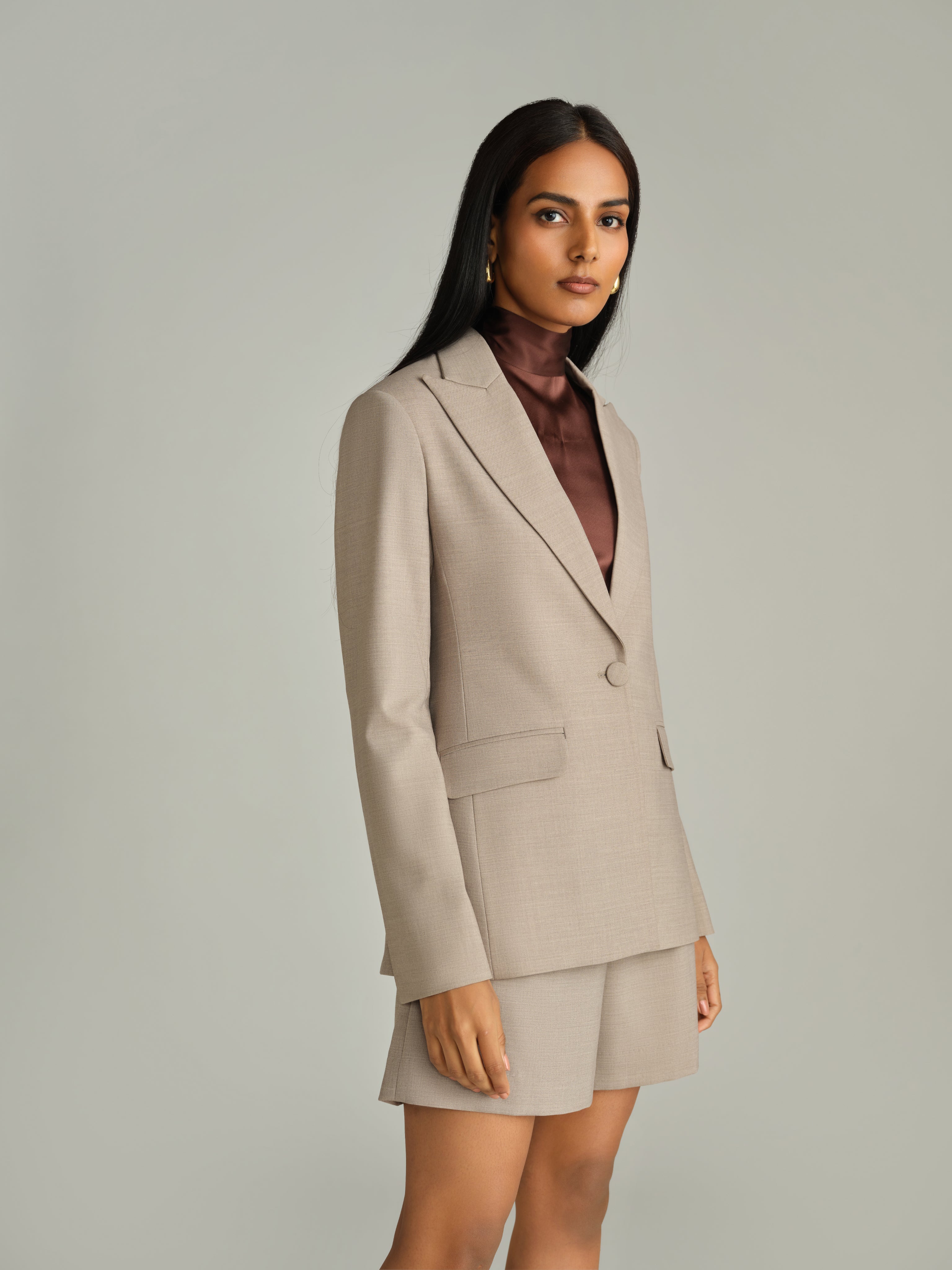 Tobacco Suiting Blazer