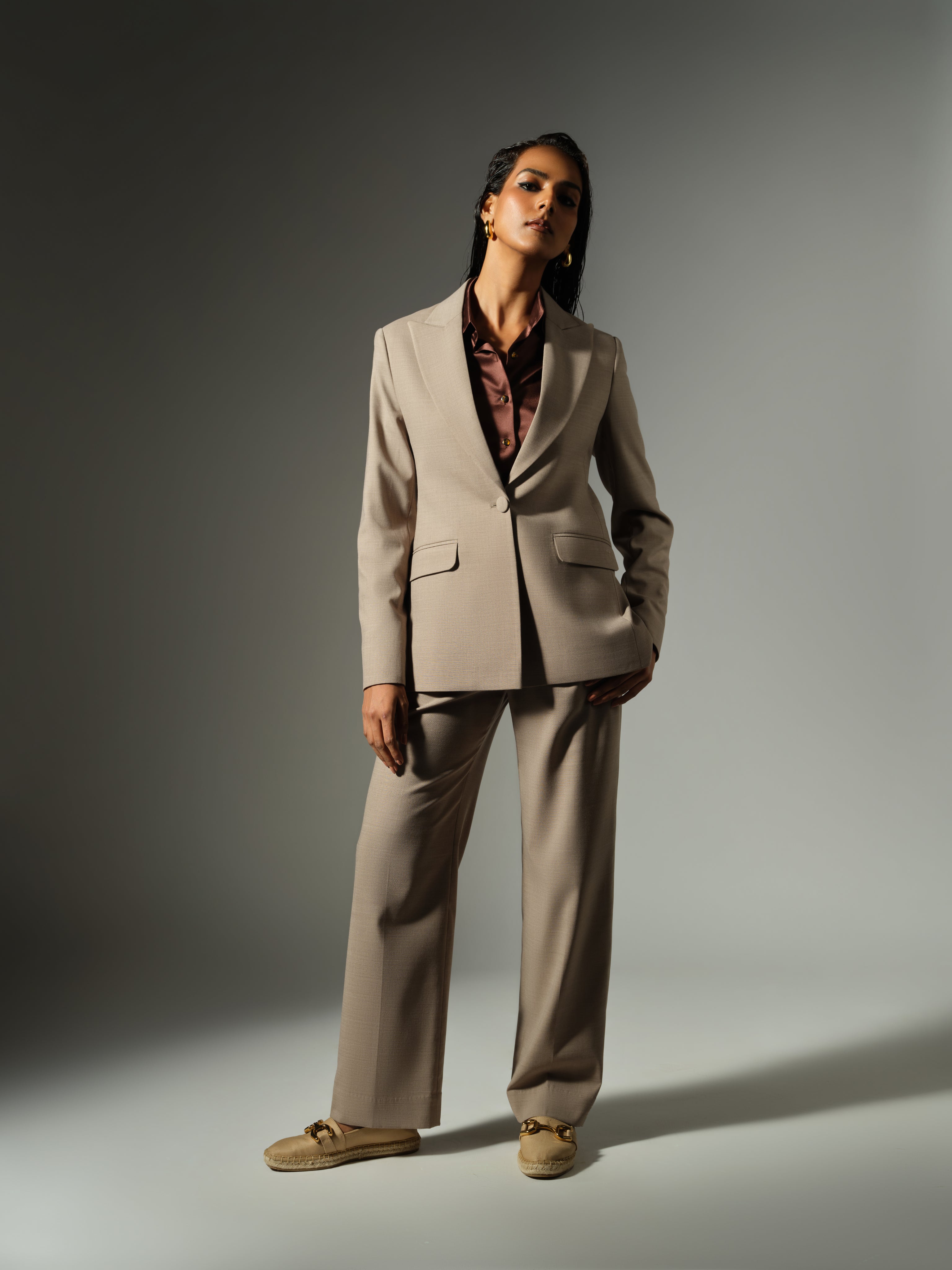 Tobacco Suiting Blazer