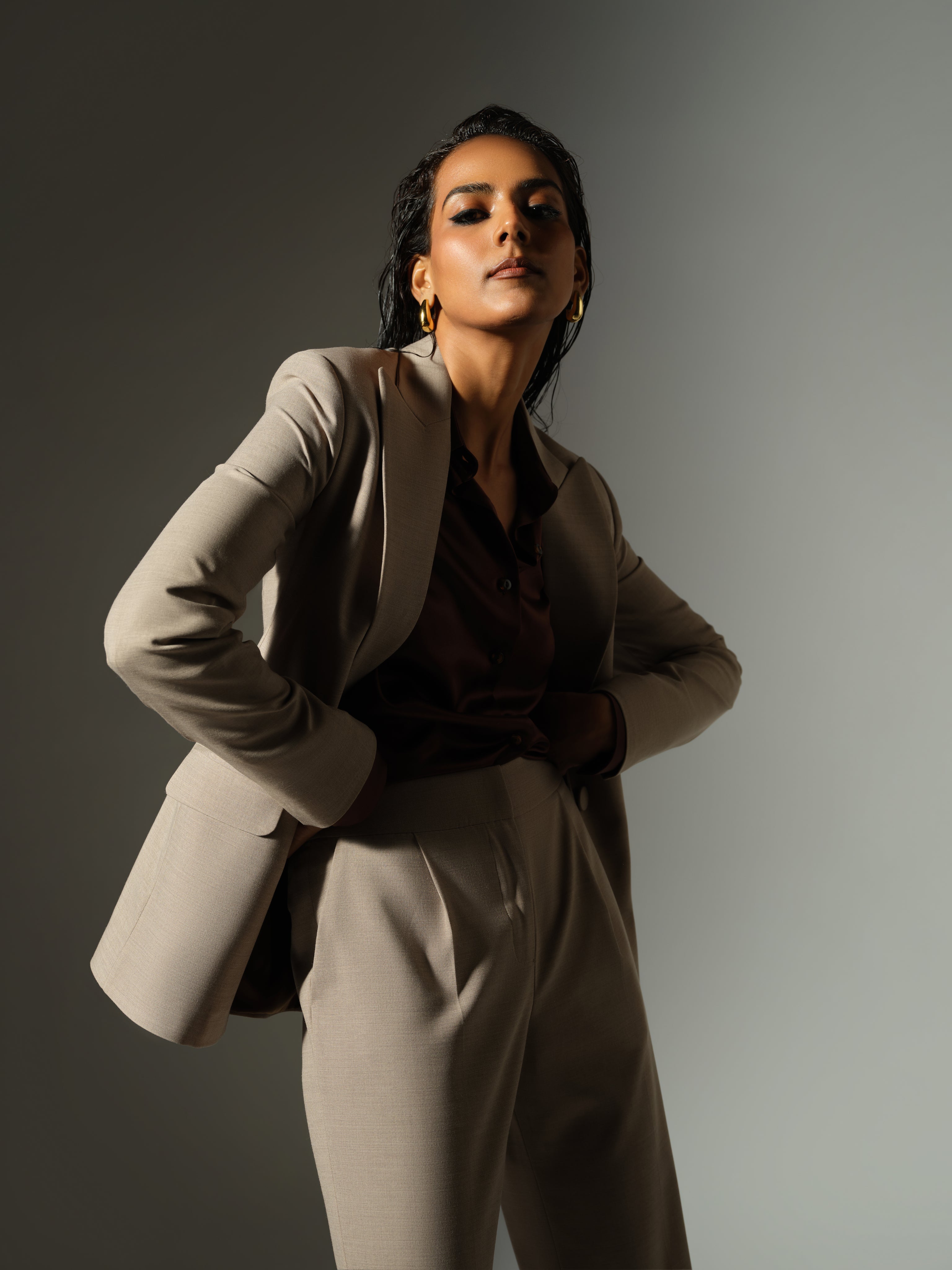 Tobacco Suiting Blazer