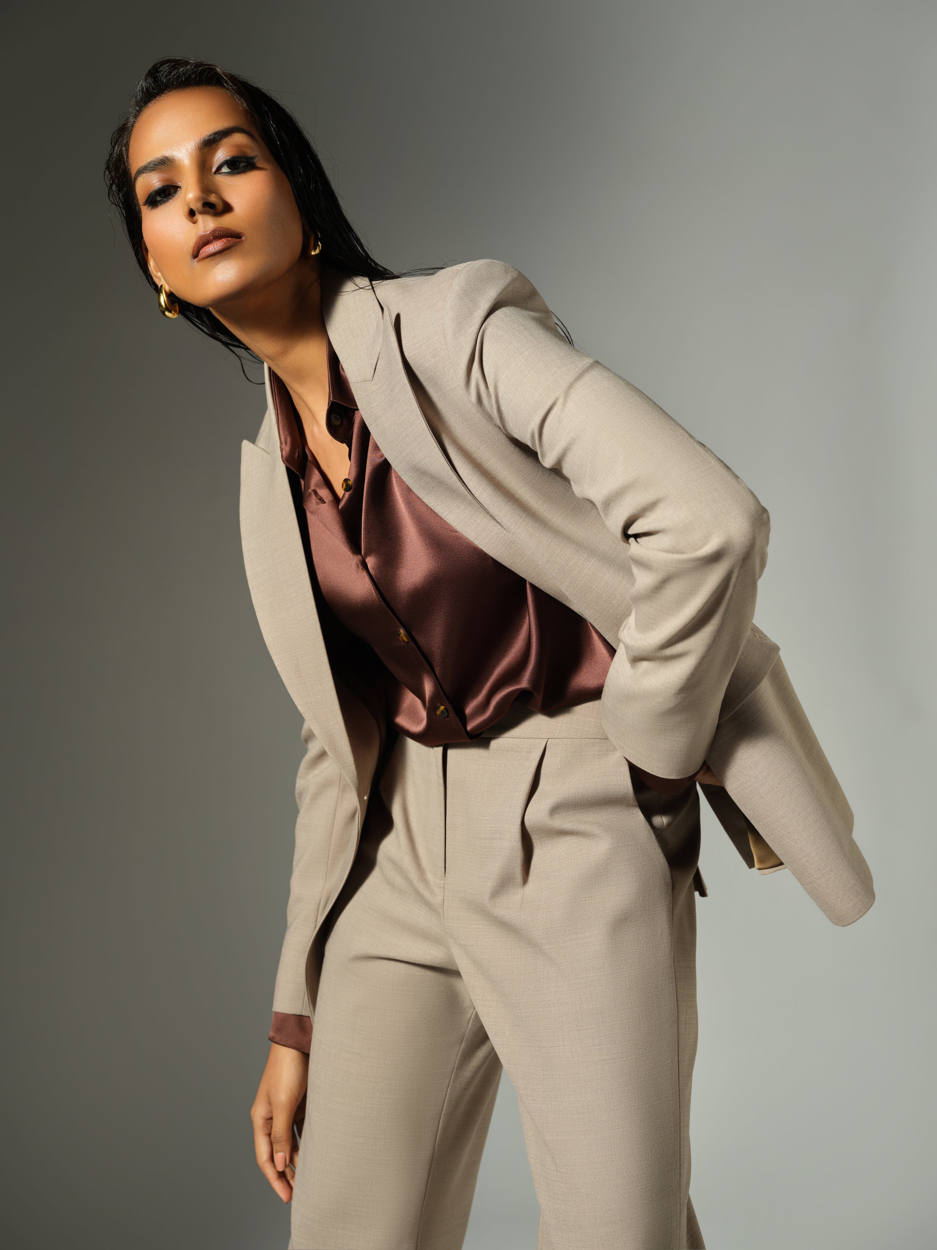 Tobacco Suiting Blazer
