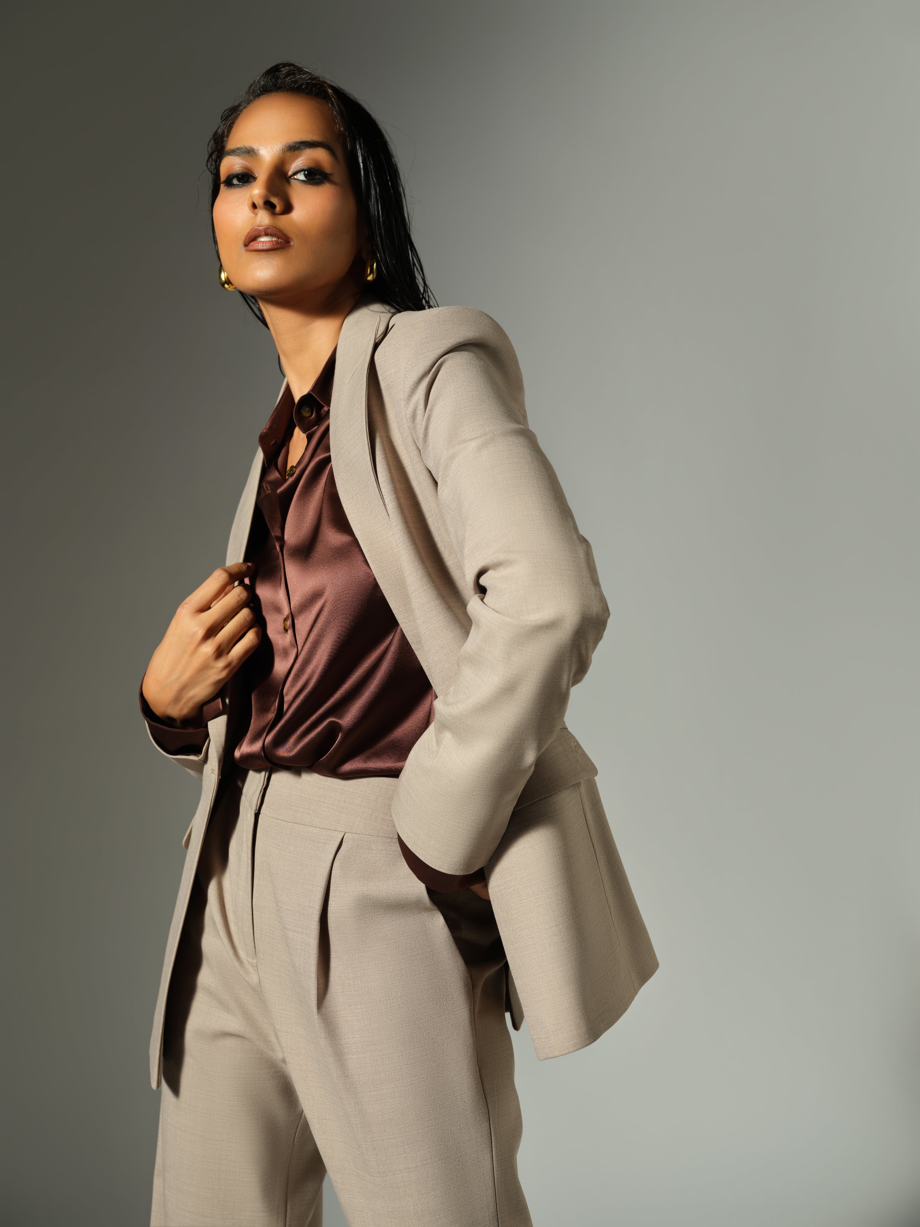 Tobacco Suiting Blazer