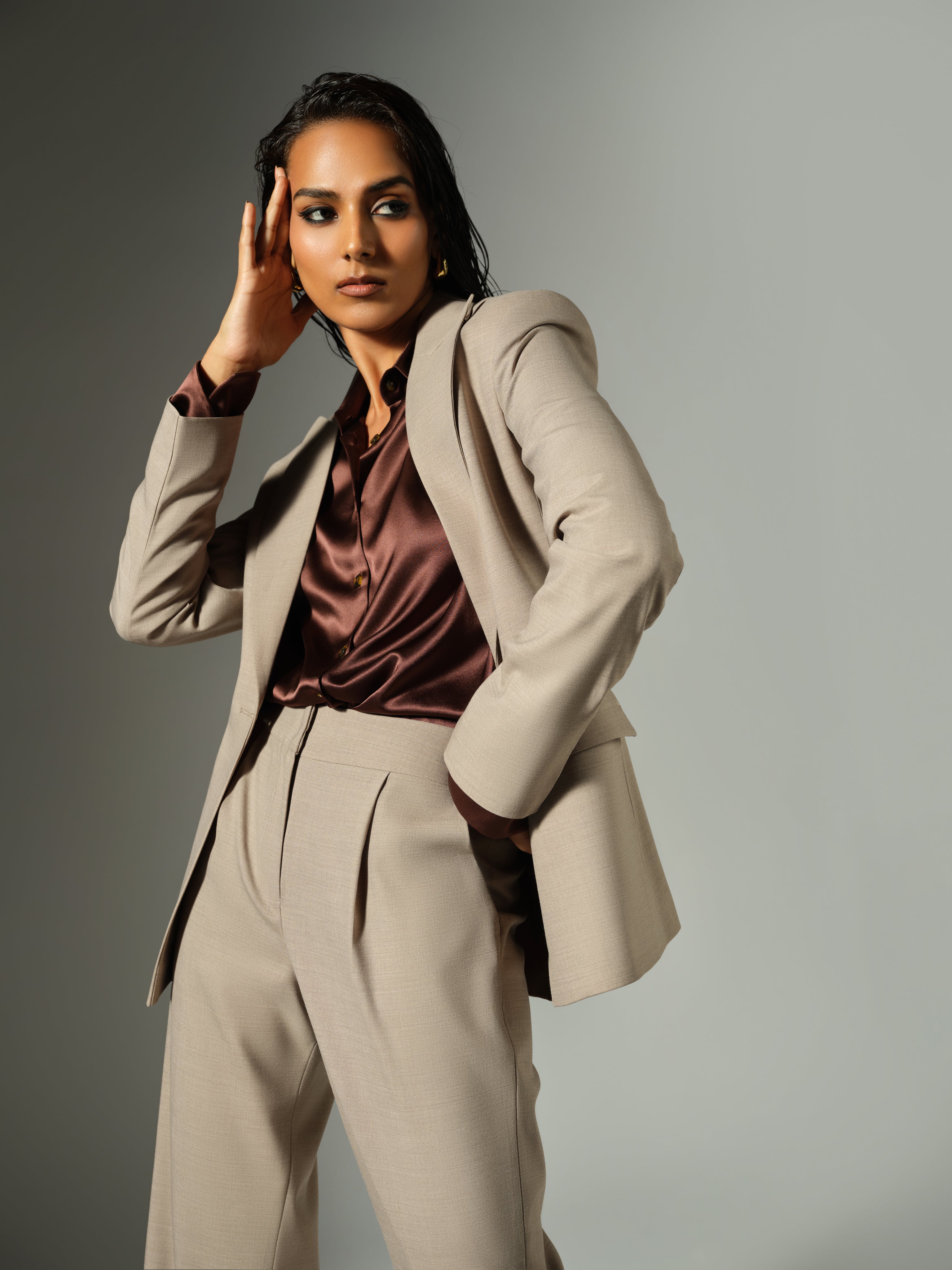 Tobacco Suiting Blazer