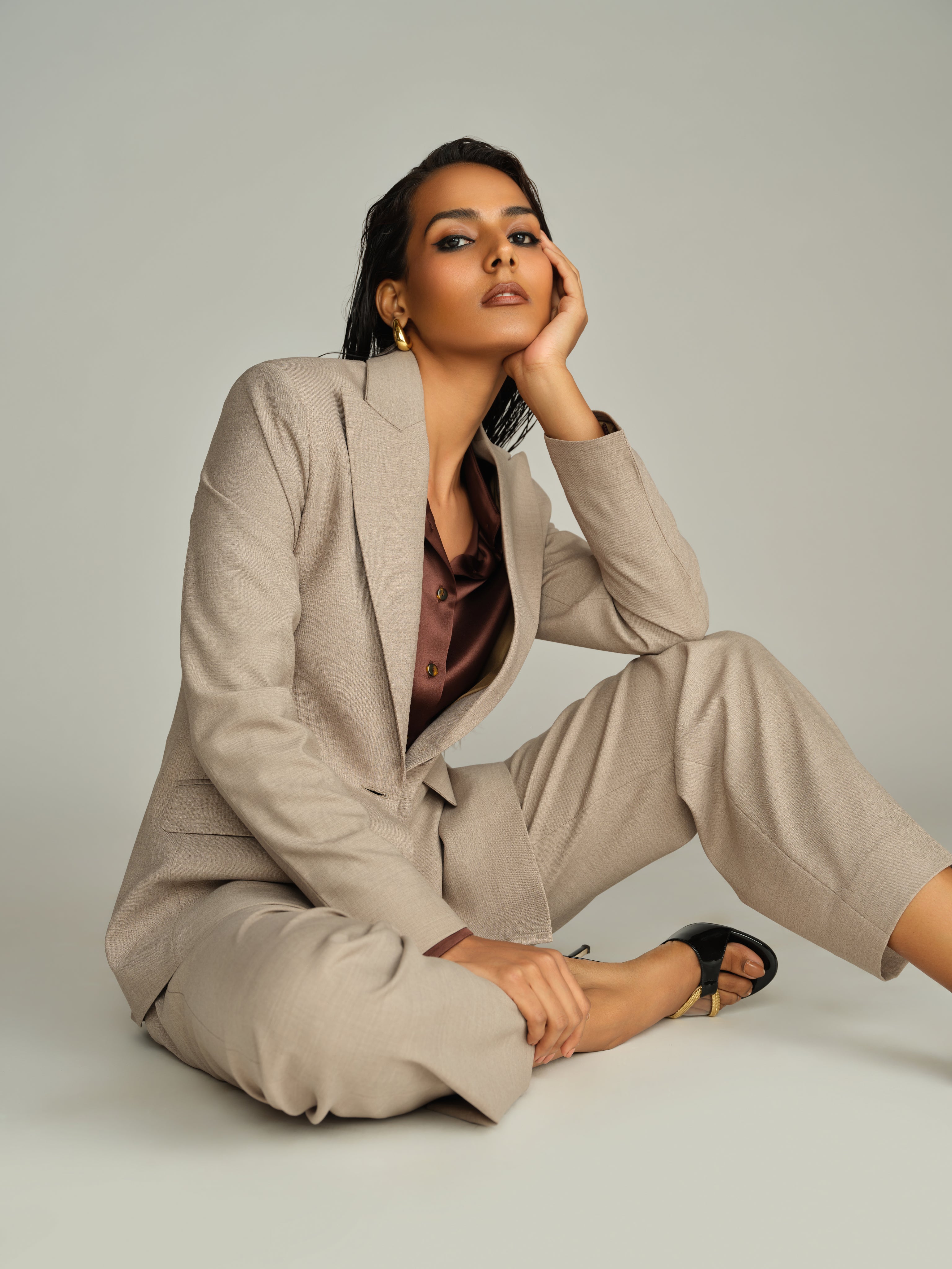 Tobacco Suiting Blazer