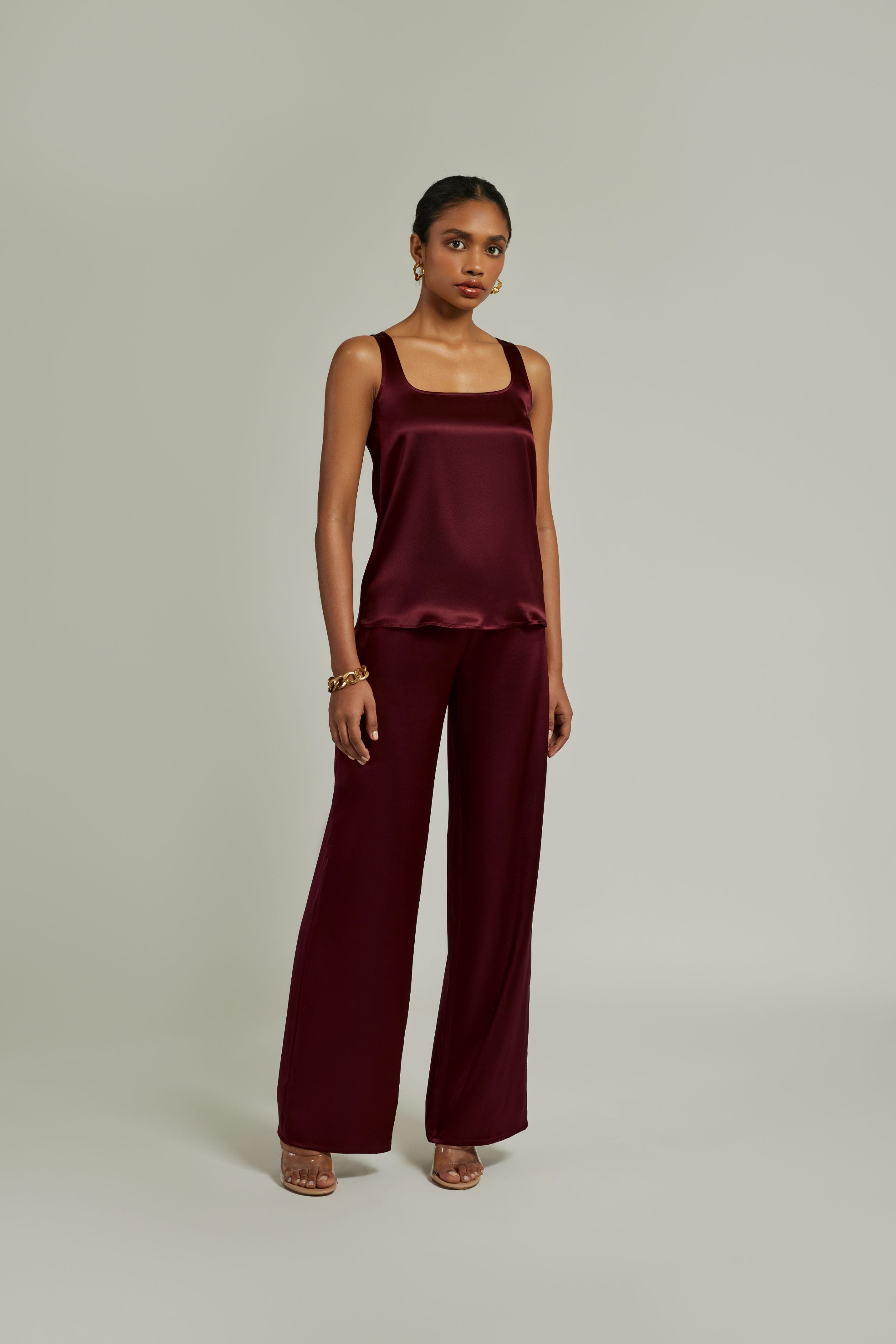 Burgundy Silk Camisole