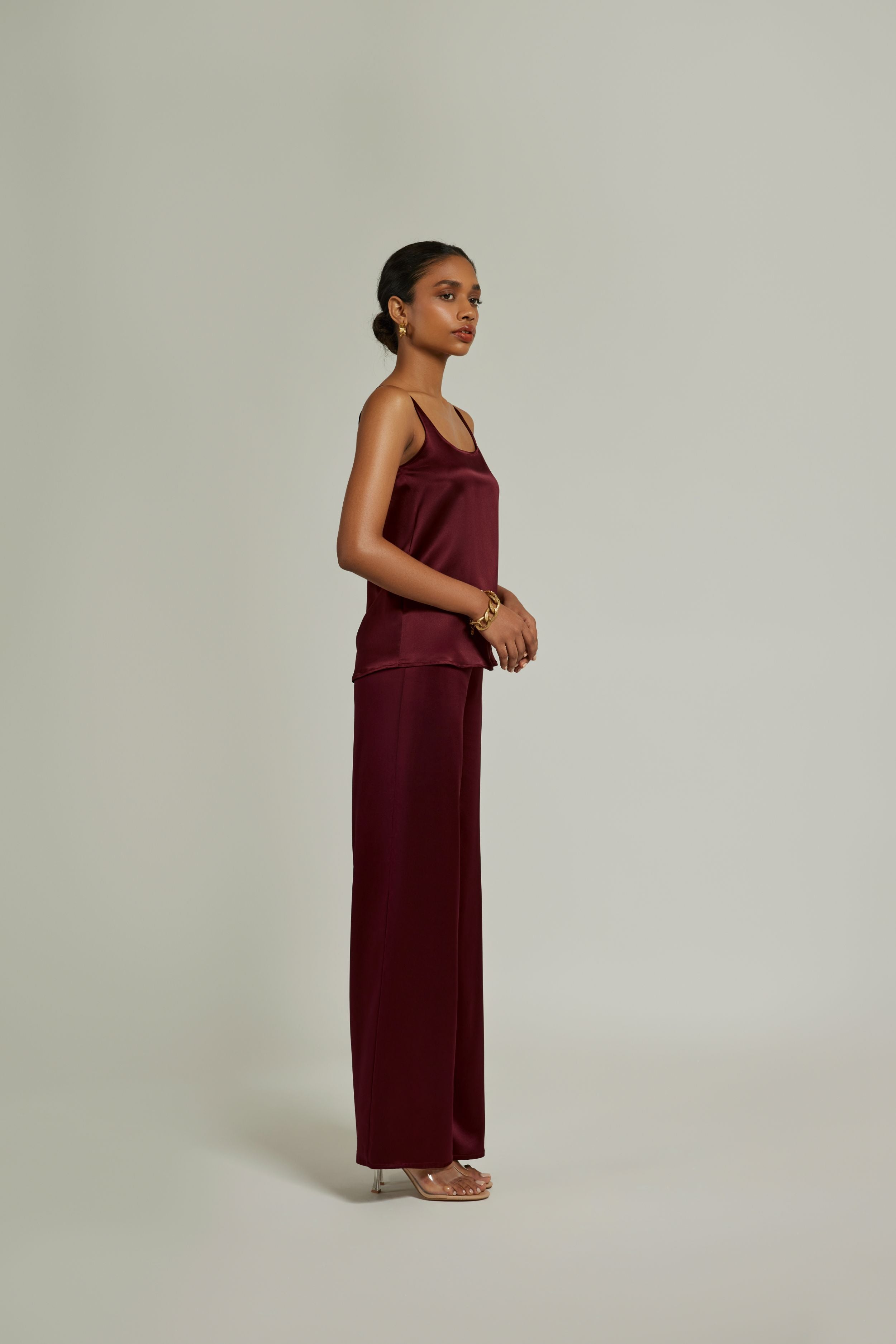 Burgundy Silk Camisole